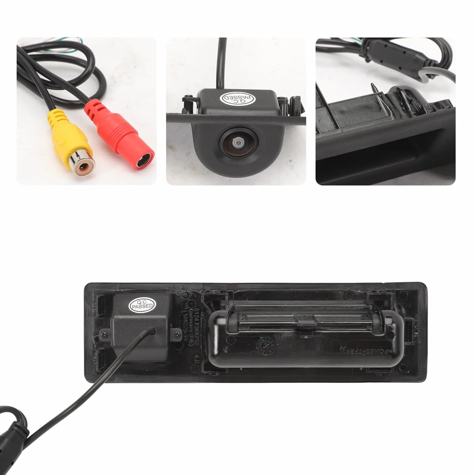 1280x720p Telecamera posteriore HD per Serie 5 F10 F11 F25 F30 X1/X3/X5/X6 Serie 4 F32 2010 320Li/530i/328i/535i 2012 Set completo di telecamera (incluso interruttore portellone)