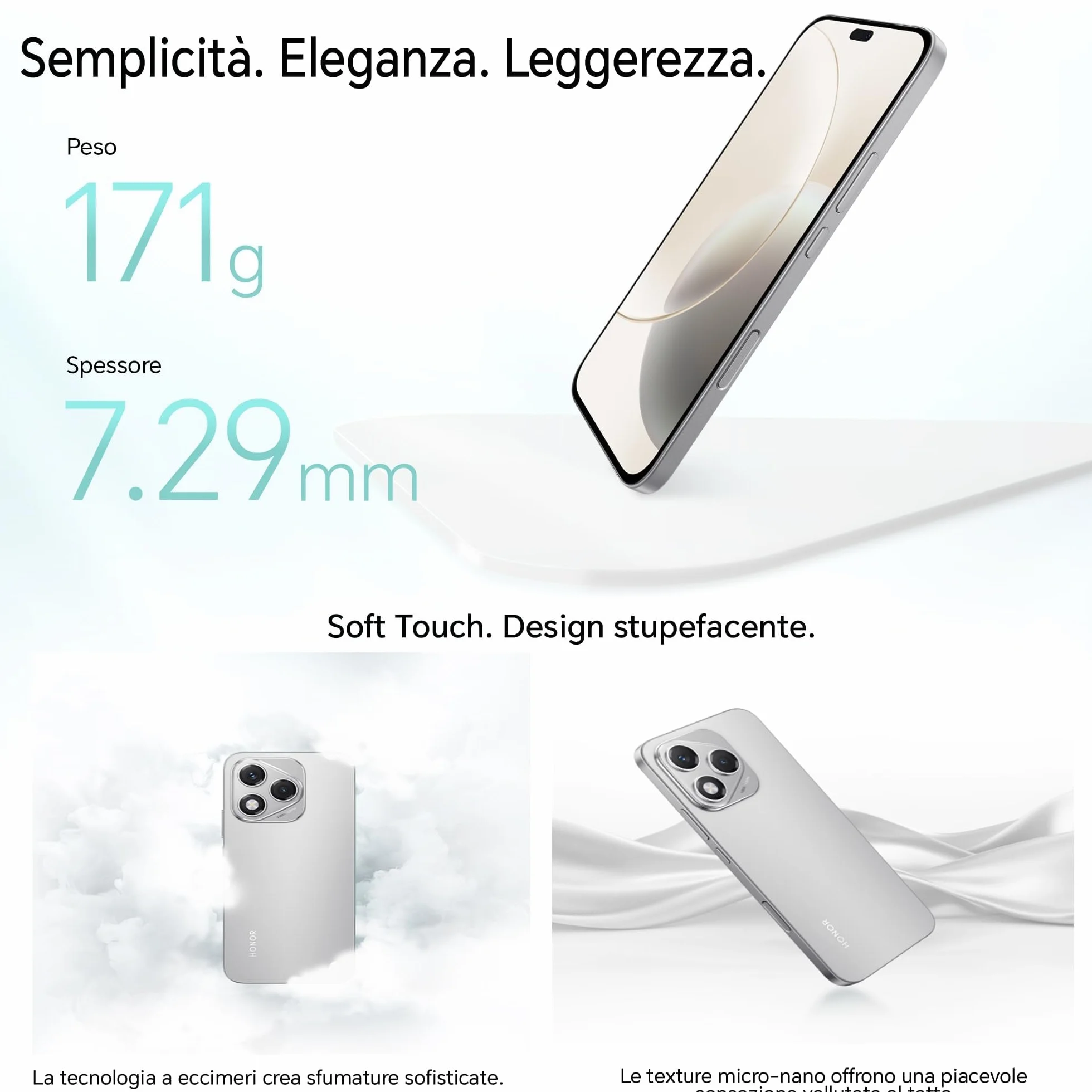 HONOR 400 Lite Smartphone 5G Dual SIM NFC, 8GB RAM 256GB Memoria, 108MP con pulsante AI telefono Android 15, 6.7 pollici AMOLED Eye-Care Display, 5230 mAh,IP64&SGS, Velvet Gray [Versione italiana]