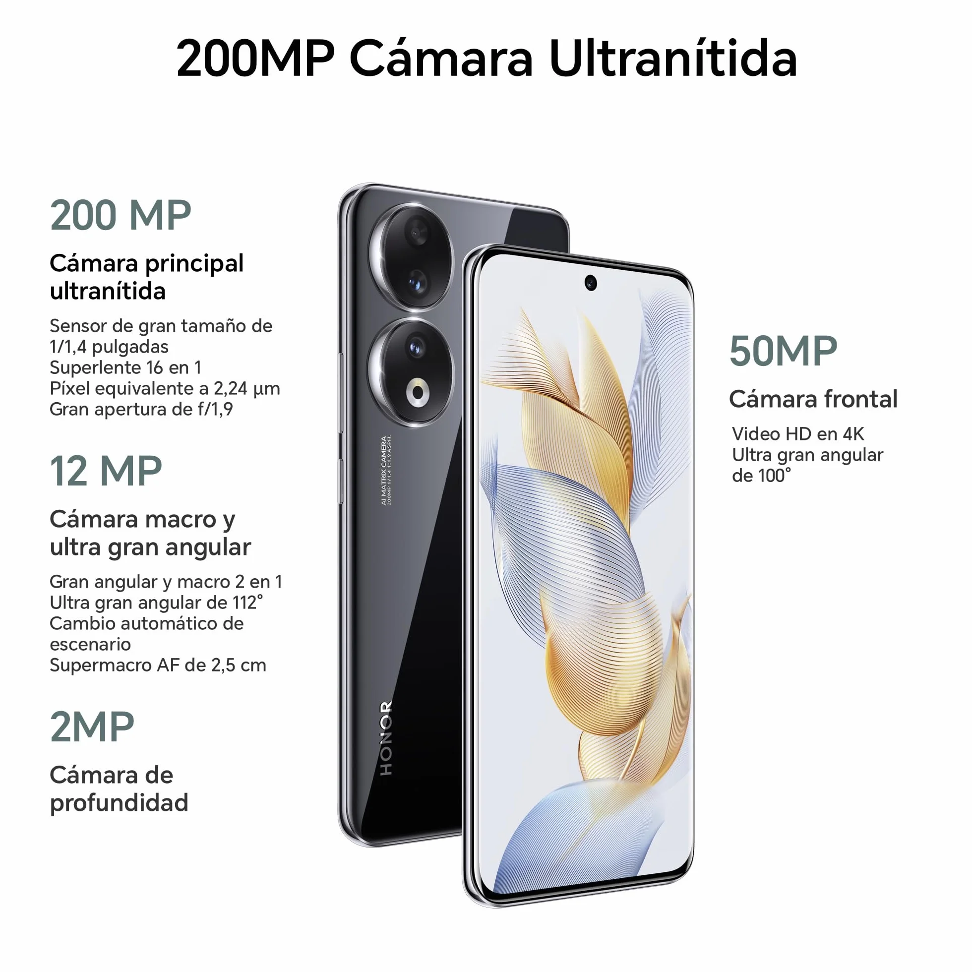 Honor 90 12G/512G MIDNIGHT BLACK (Ricondizionato)