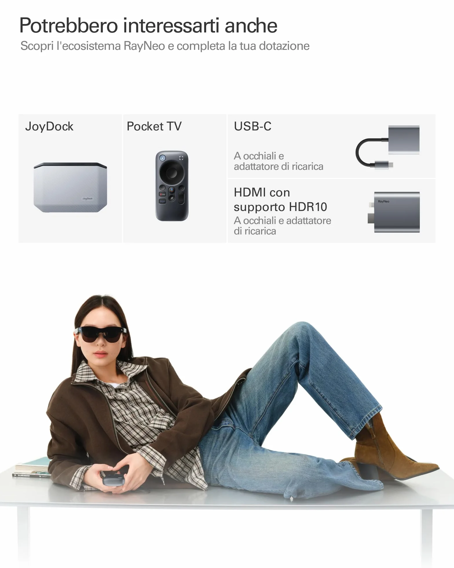 RayNeo Air 4 PRO Occhiali AR/XR, Display HDR10, Chip Vision 4000, Cinema Virtuale 201 Pollici, Audio di Bang & Olufsen, 3D per Film e Giochi per iPhone 17,16,15/Android/Switch 2/Mac/Steam Deck/PS4/5