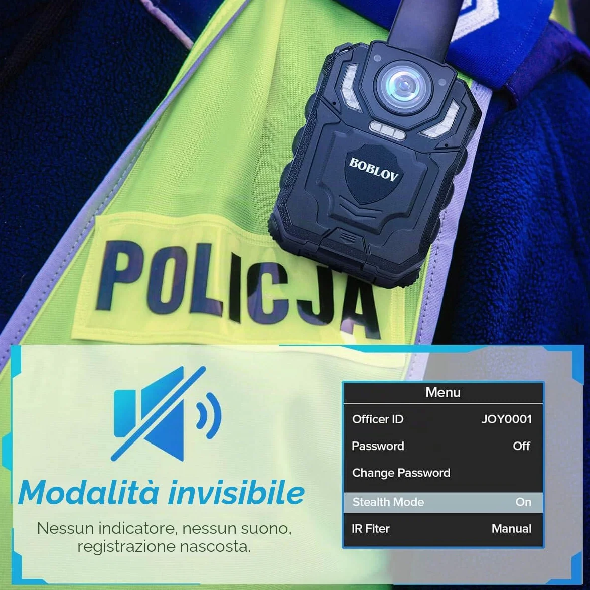 BOBLOV T5 128 GB 1296P Body Camera with Audio Recording Expand Memory Supported Max 128G, Wearable Police Body Camera for Law Enforcement, Night Vision, File Protection