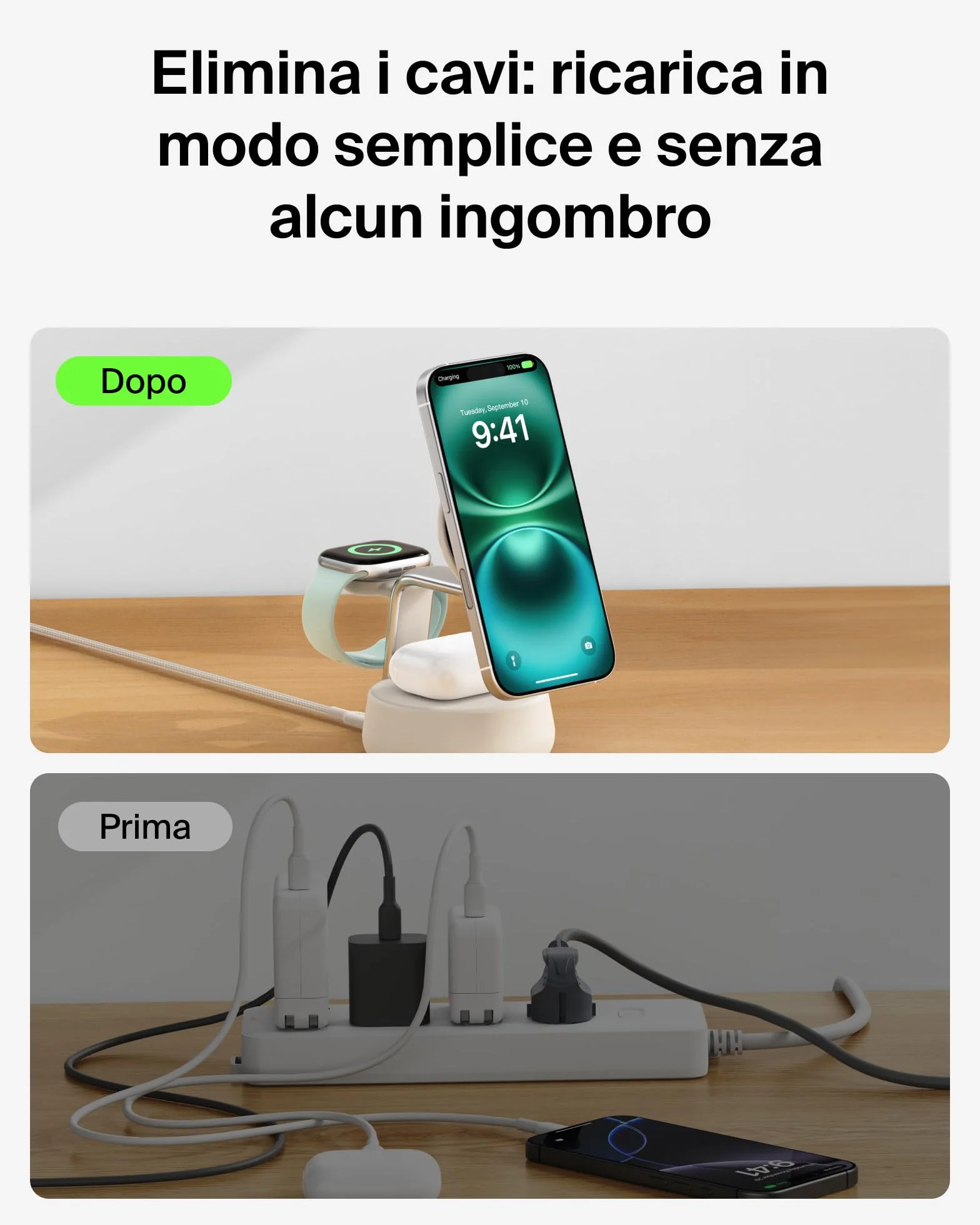 Belkin UltraCharge Pro Caricatore Wireless 3 in 1, Stazione di Ricarica Qi2 25W, Compatibile con MagSafe per iPhone 16, Apple Watch, AirPods, Pixelsnap con Ventilatore e Adattatore 45W, Sabbia