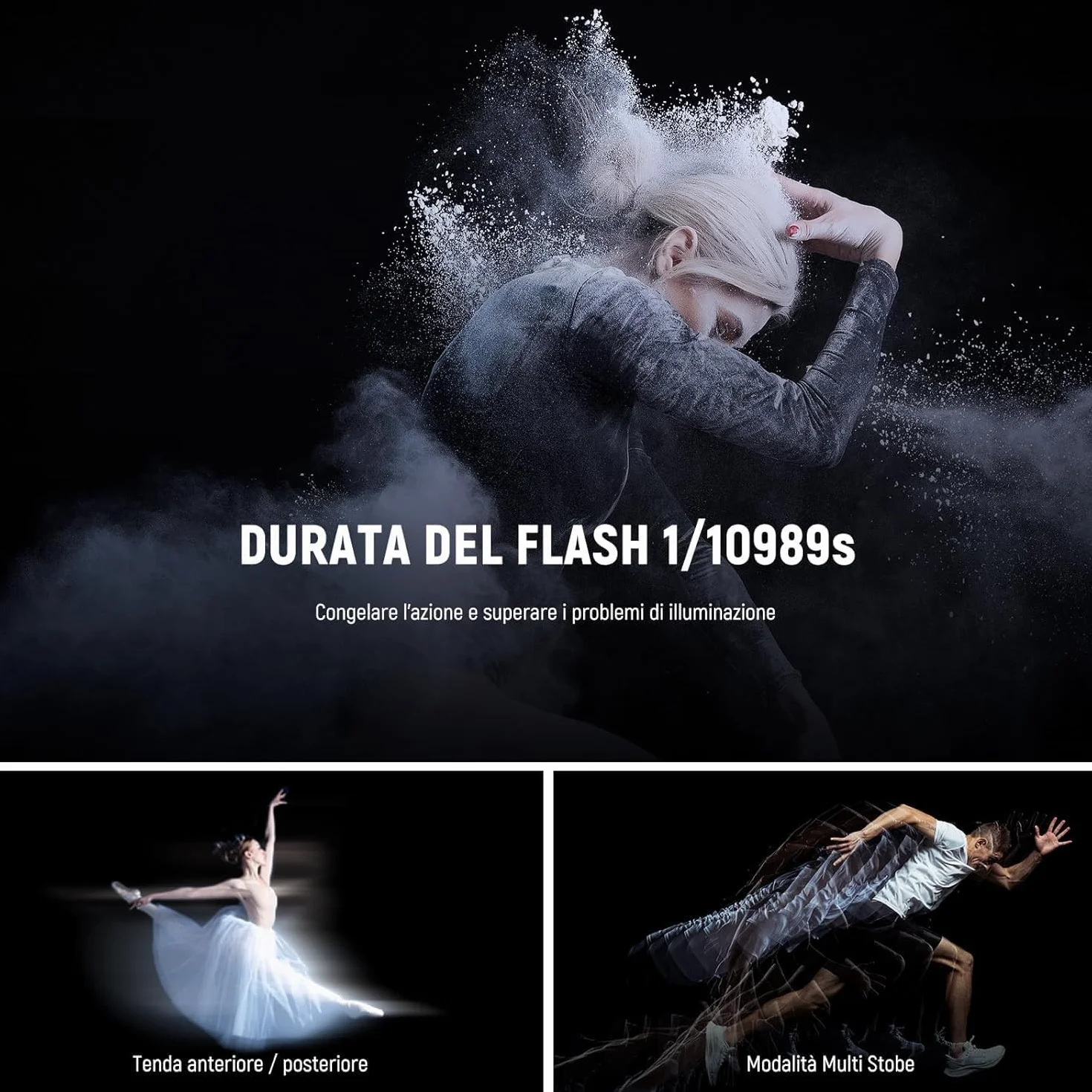 NEEWER Q4 400Ws Flash Strobo per Studio Esterno 2,4 G TTL e Trigger QPRO-S Compatibile con Sony, 1/8000 HSS/30W Lampada per Book Fotografici/400 Piena Potenza/Batteria 21,6V 2800mAh per Fotografia