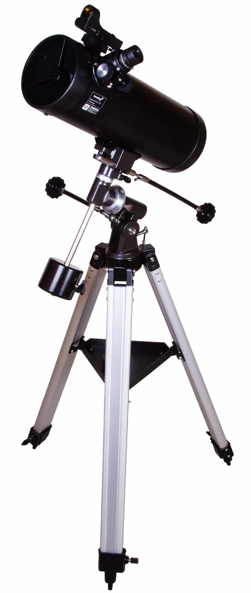 Levenhuk Skyline PLUS 115S Telescopio Riflettore Newtoniano Notturno con Montatura Equatorial, Cercatore a Punto Rosso ed Elevato Ingrandimento per Osservazioni del Cielo Profondo