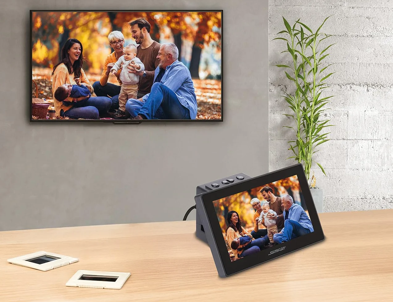 Somikon scanner di diapositive: Scanner per diapositive e negativi autonomo, 25 MP, display a colori IPS da 7" / 17,8 cm (digitalizzatore dia, digitalizzare, fotocamera)