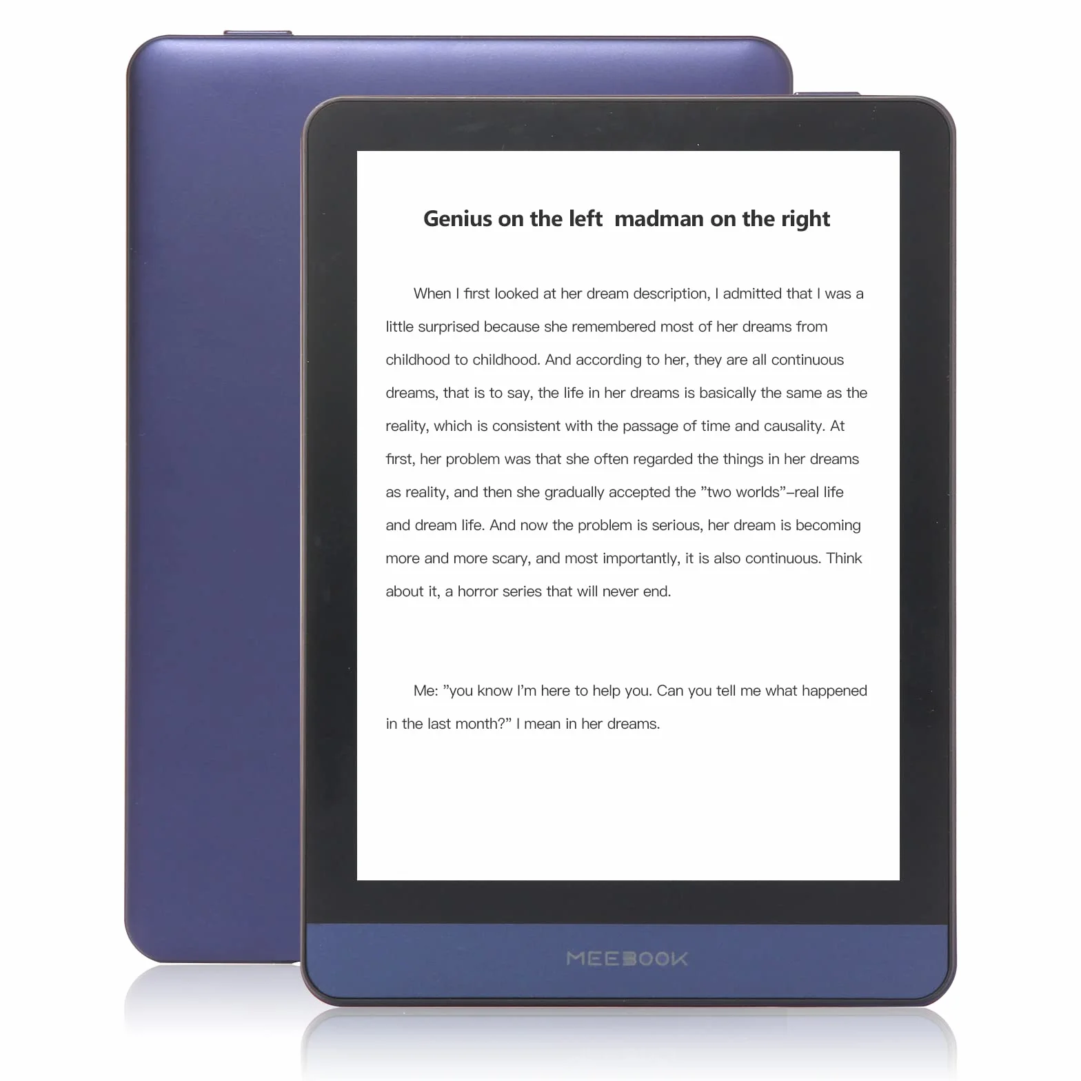 Meebook E-Reader M6 | 6' Eink Carta Schermo 300PPI | intelligente regolabile | Android 11 | Ouad Core | Libri audio|Google Play Store | 3GB+32GB di spazio di archiviazione | Slot Micro-SD | Viola