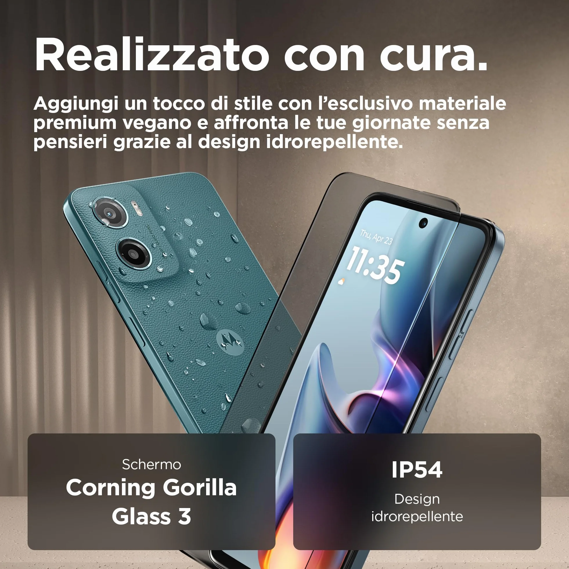 Motorola moto g05 (4/256GB, Fotocamera 50MP + sensore antisfarfallio, Display 6.67" HD+ 90Hz, batteria 5200mAh, MediaTek Helio G81, Android 15), Forest Green