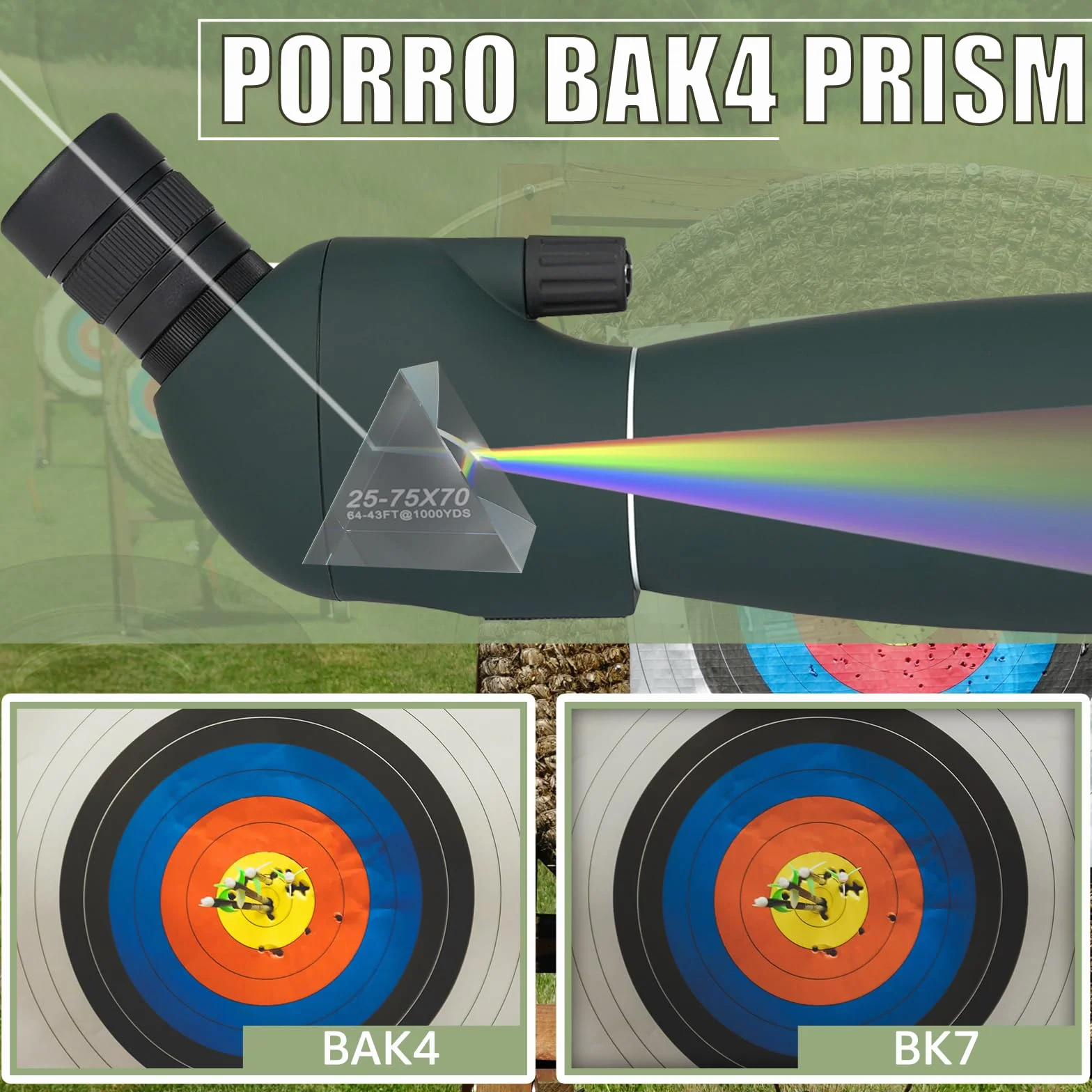Svbony SV28PLUS Cannocchiale, con Treppiede, 25-75x70mm HD BAK4, A5 Rosso Vino FMC Impermeabile,Cannocchiale Terrestre con Adattatore Telefono Borsa, per Tiro a Segno Tiro, con l'arco Birdwatching