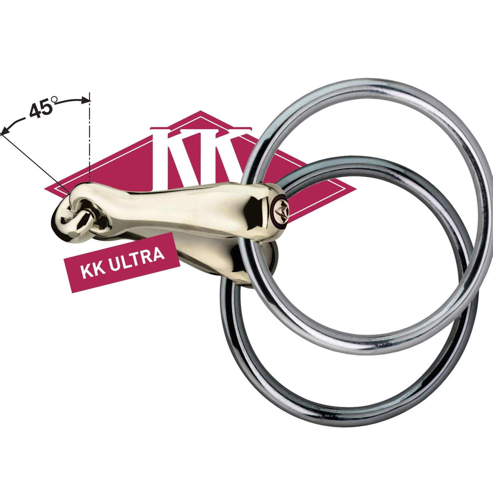 Sprenger - KK Ultra Double Jointed Loose Ring Snaffle,SST-Rings, 18mm - SENSOGAN/AURIGAN