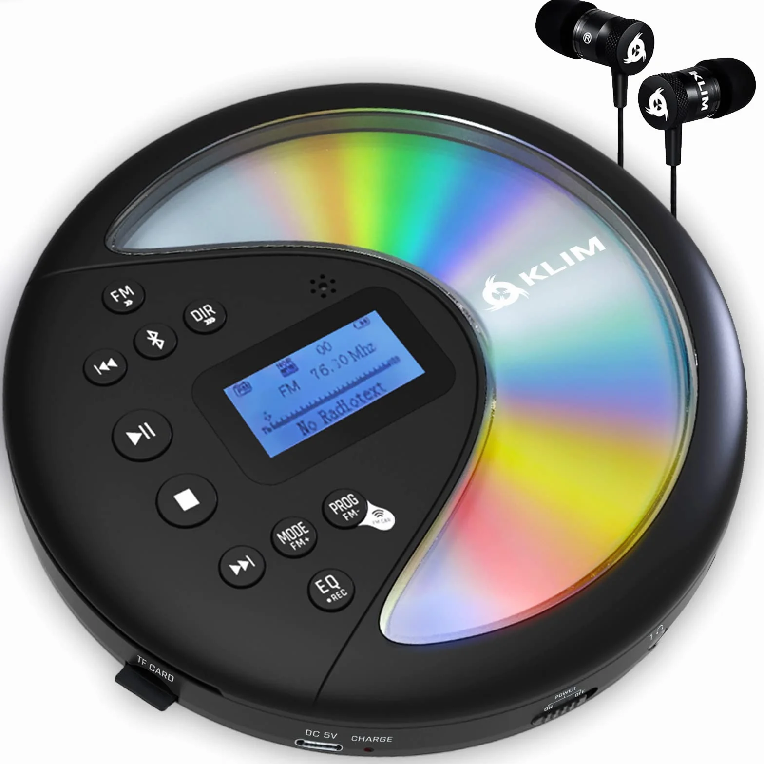 KLIM Discover Przenośny Odtwarzacz CD HiFi Radio FM Bluetooth MP3 Audiolibri