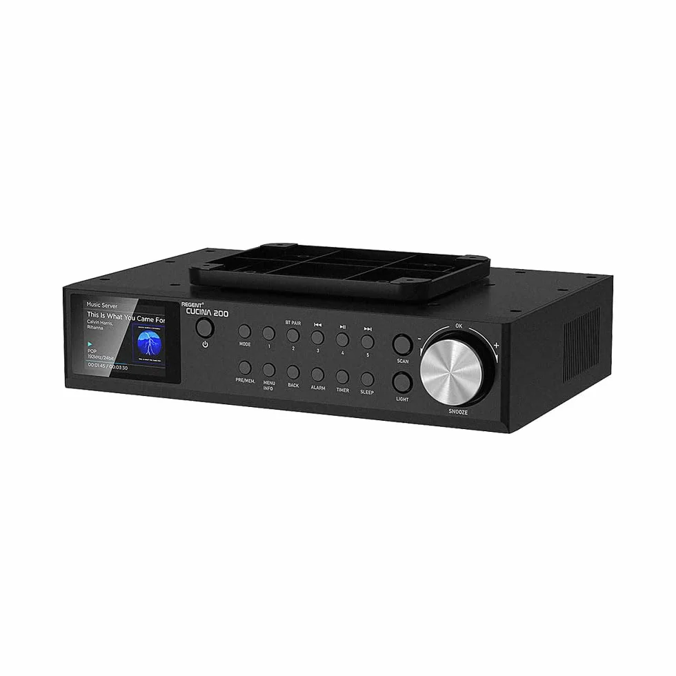 Regent Cucina 200 Radio da Cucina Sottopensile DAB Bluetooth FM/DAB+ LED Display a Colori Timer 2 Allarmi