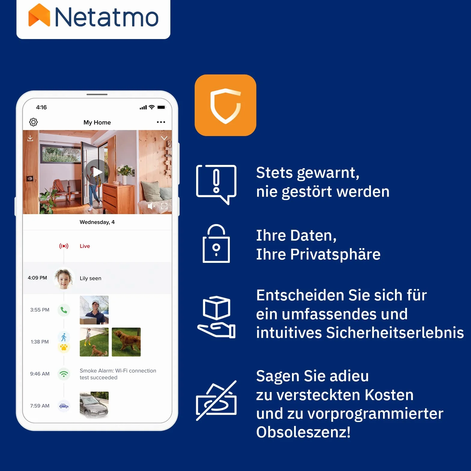 Netatmo Telecamera di Sorveglianza Interna - Wifi 2,4 Ghz - NSC01-R-EC - (Ricondizionata A+)
