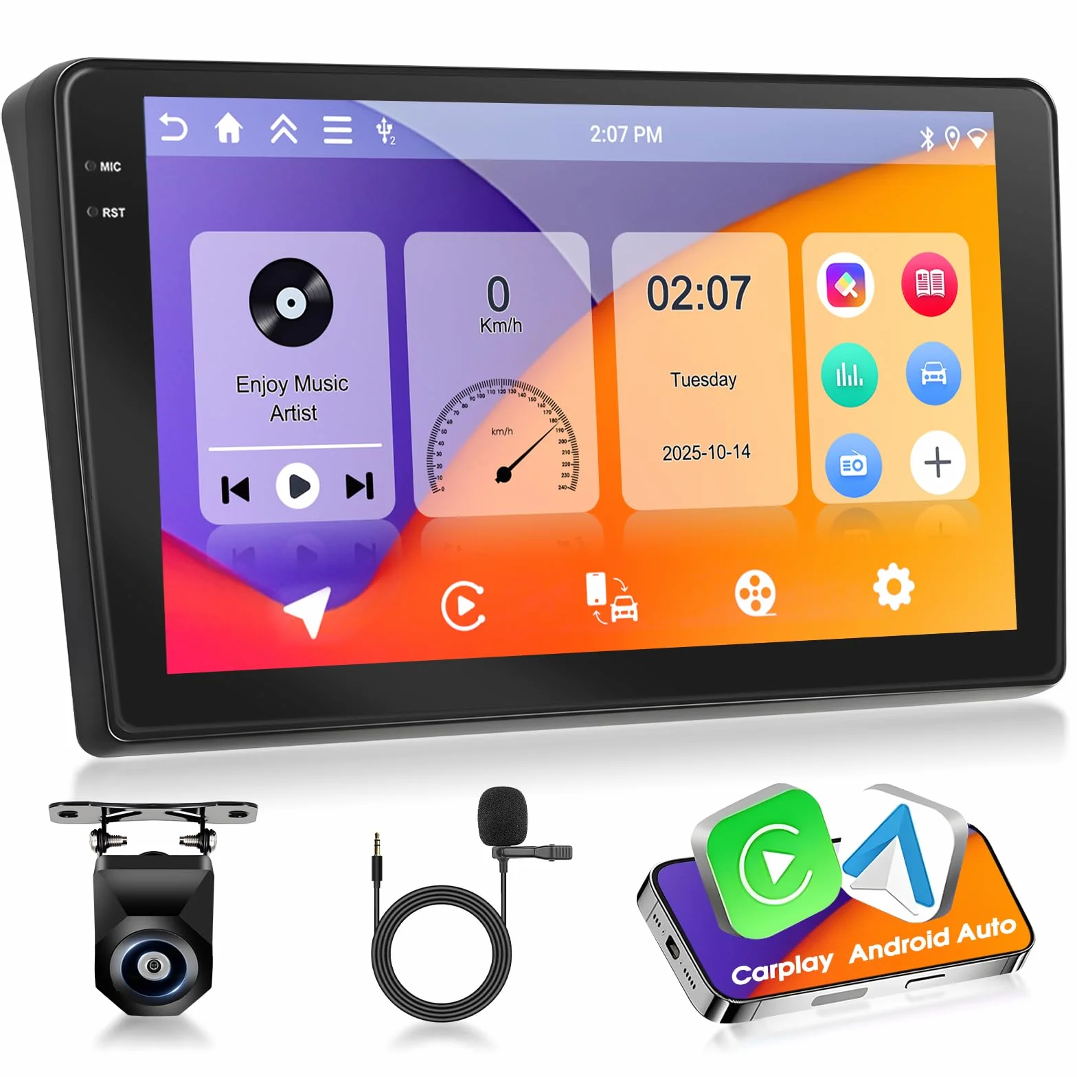 Android Per Ducato 3 Peugeot Boxer 2 Citroen Jumper 2 2011-2022,4+64G 9 Pollici 1280P Touchscreen In-Cell Autoradio,Apple Carplay Android Auto GPS Bluetooth WiFi FM/RDS 2USB,Supporta DAB+OBD2