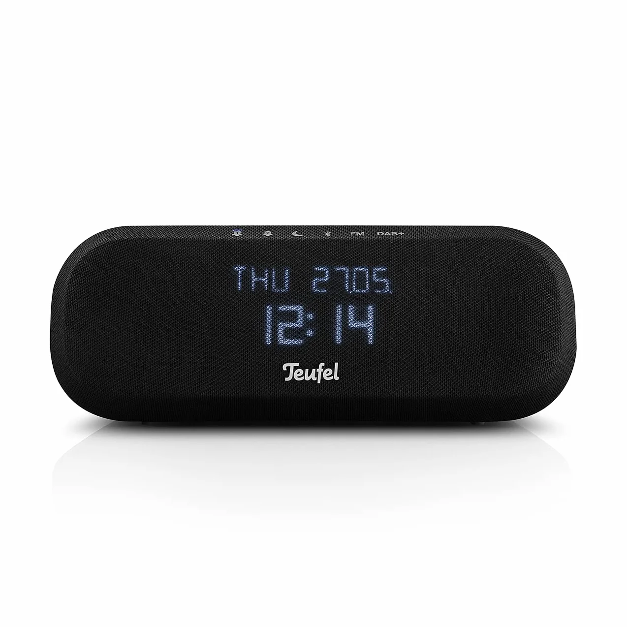 Teufel Radio One, Radiosveglia Bluetooth DAB/FM, dal suono HiFi con Schermo Dimmerabile e Ingresso Aux, Nero