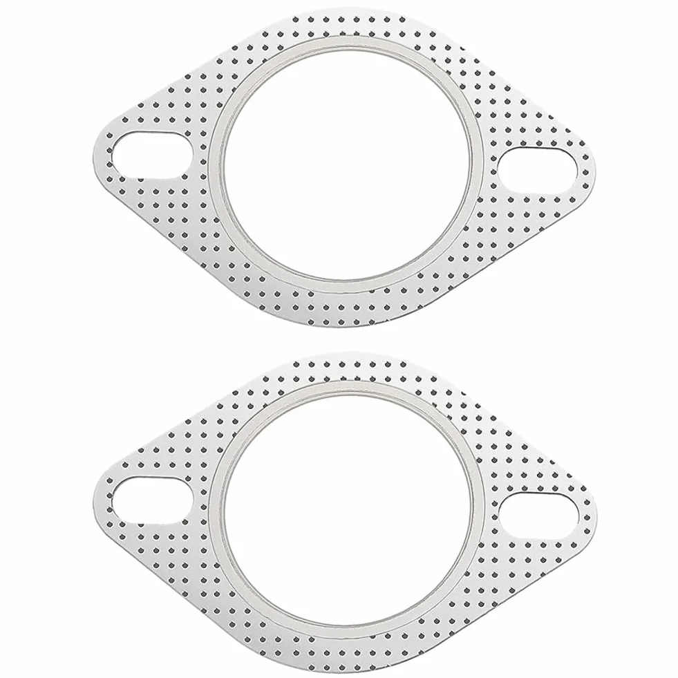2 pezzi Guarnizione di Scarico, Guarnizioni di Scarico Delle Automobili,Guarnizioni Scarico Per Tubo Collettore Flangia Guarnizi (2.5in Inner Diameter,63-64mm/110mm)