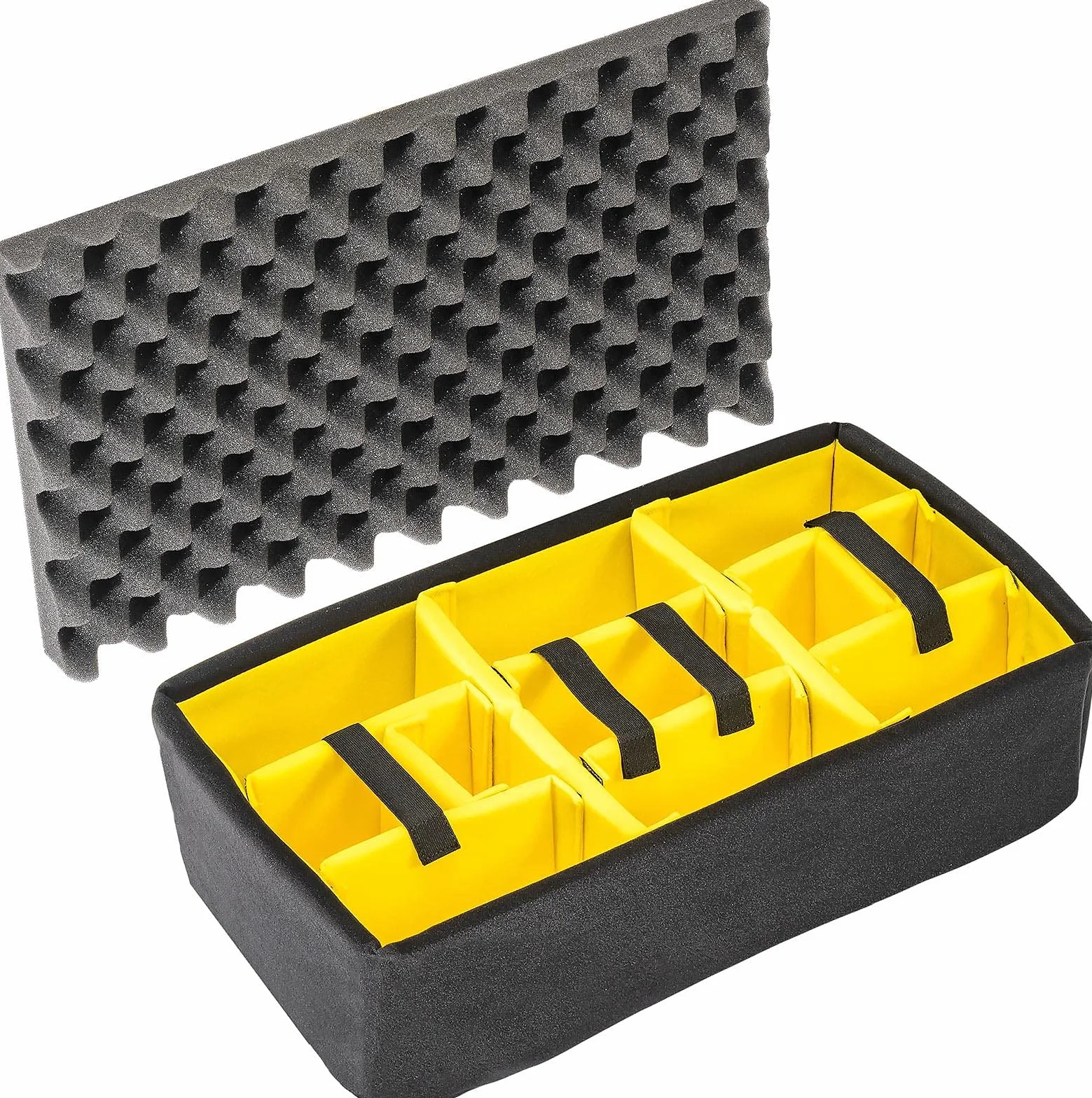 Peli 1515 set divisori imbottiti, accessorio per valigia Protector originale, compatibile 1510, colore: Nero/Giallo