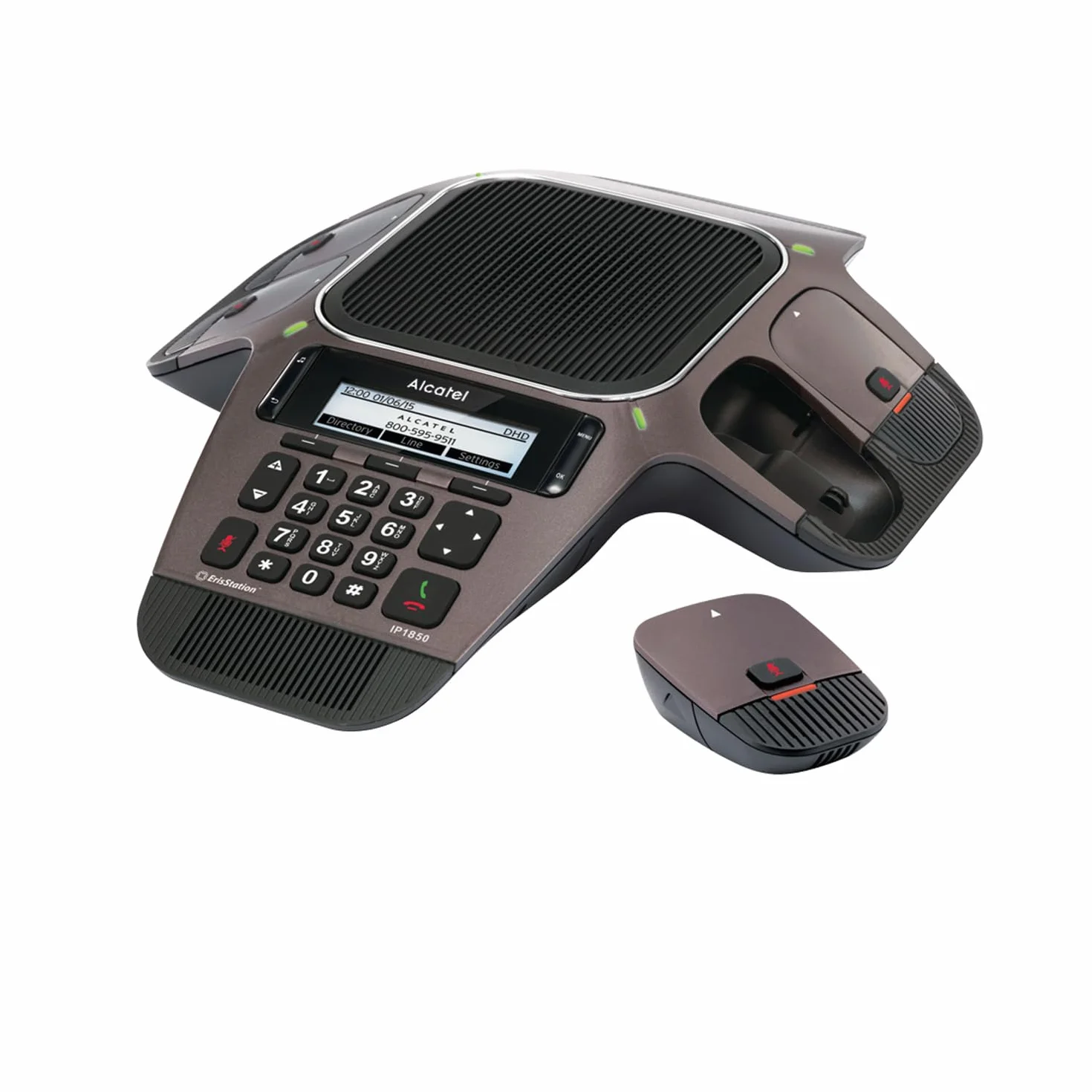ALCATEL CONFERENCE IP1850 - Dispositivo SIP ad alta qualità audio - 4 microfoni DECT rimovibili - USB - Vivavoce Full Duplex - 3 account SIP - Display Retroilluminato - Rubrica Remota - PoE