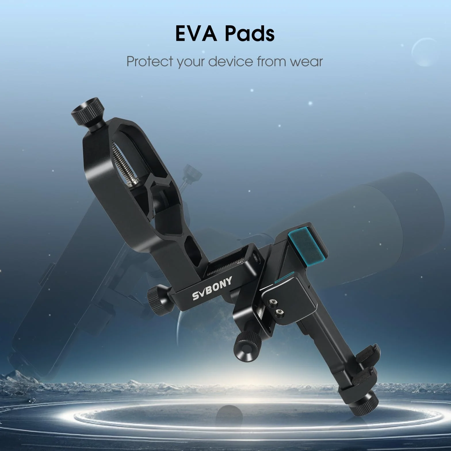 Svbony SV214Pro Adattatore Universale per Telefono, Adattatore per Digiscoping, 3-Assi Adattatore Smartphone per Telescopio, Accessori Compatibile con Spotting Scope Binocoli Monoculare (28-48mm)