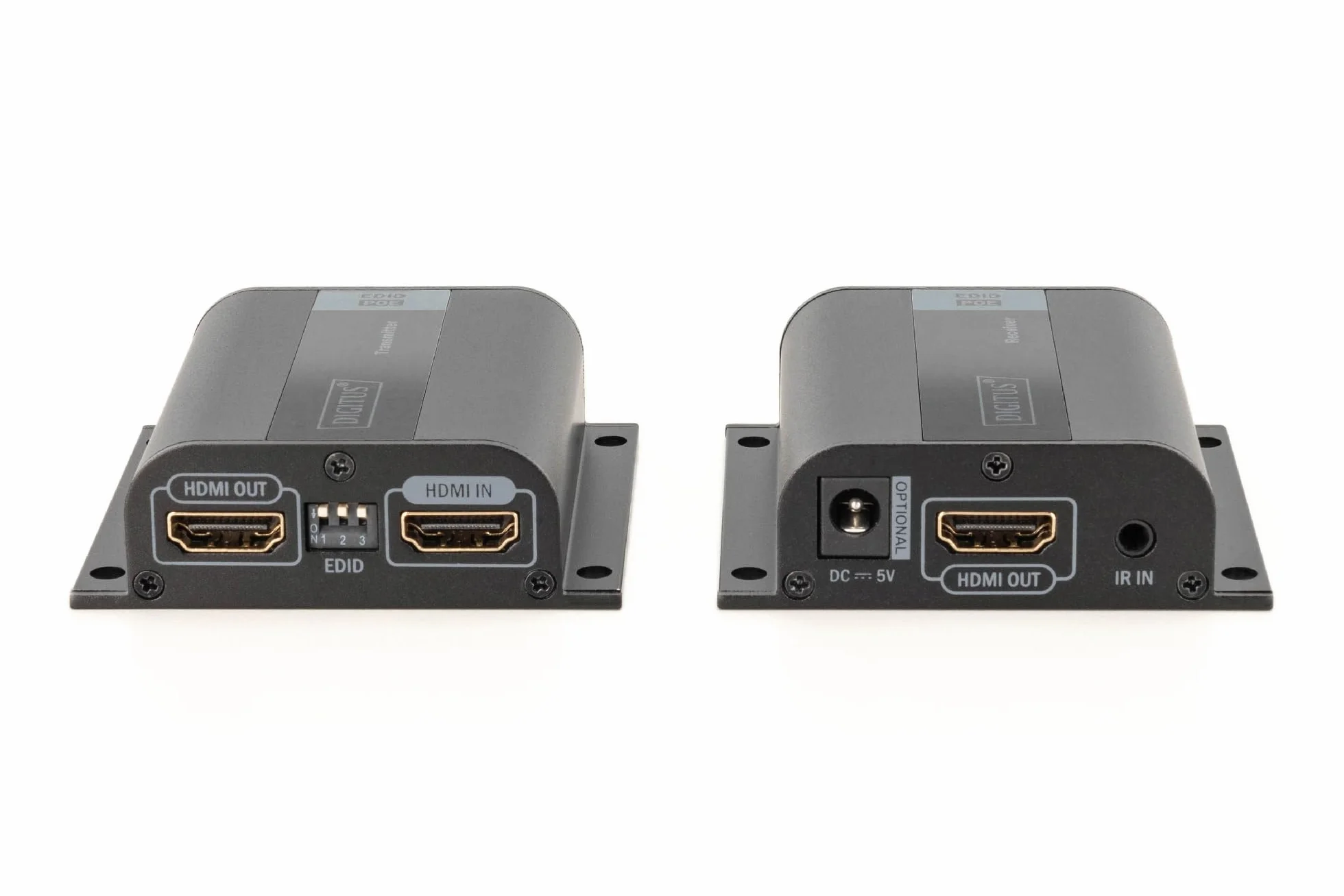 DIGITUS DS-55100-1 Estensore HDMI Full HD 1080p 60 Hz 50 m cavo LAN Set Trasmettitore Ricevitore Loop-Out IR HDCP 1.2a