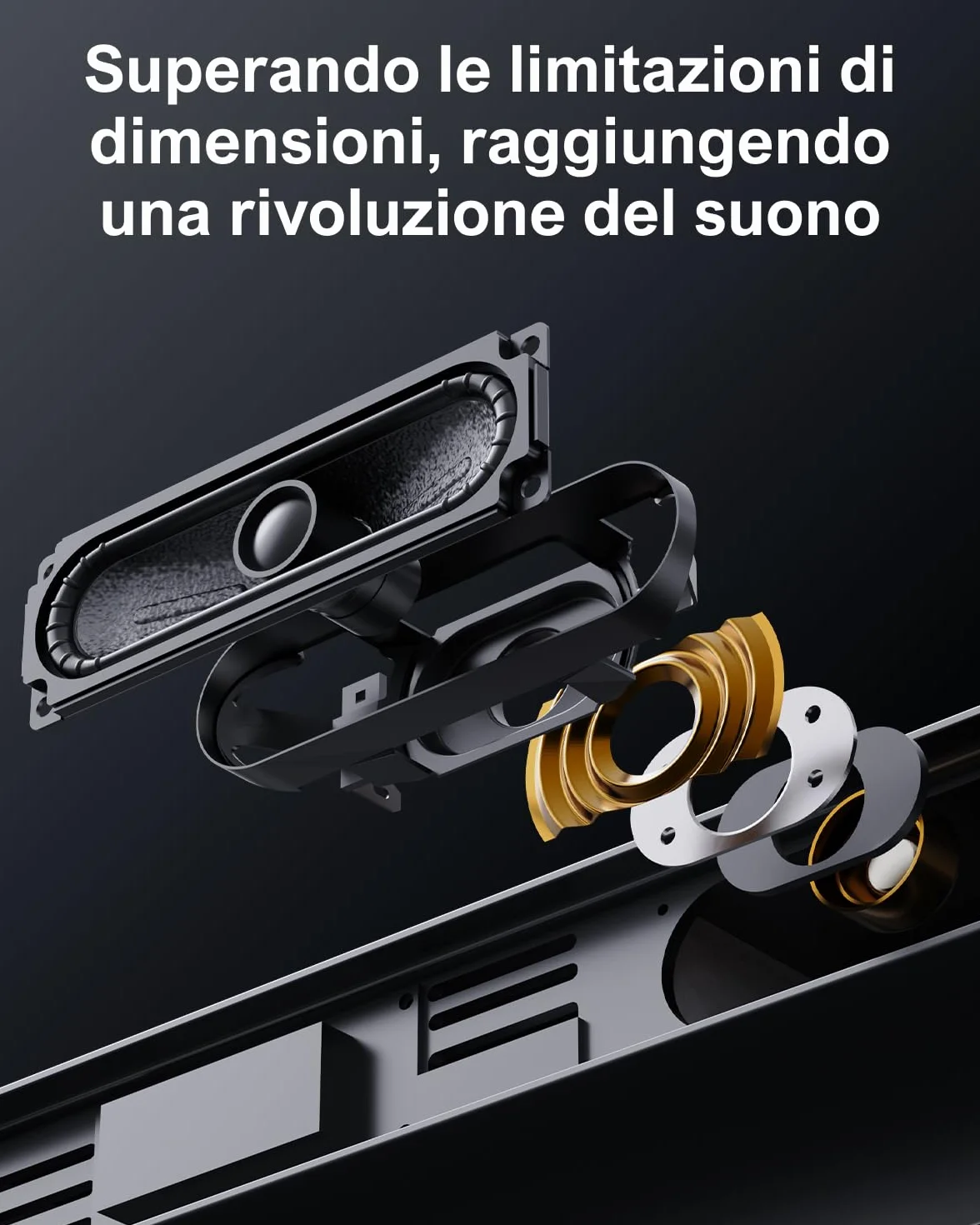 ULTIMEA Soundbar, con Dolby Atmos/Digital/Audio, Sound Bar con Subwoofer, Bassi Profondi Regolabili, Soundbar 3D Dolby Surround TV, Soundbar per TV Home Theater, HDMI-eARC, Bluetooth 5.3, Nova S50