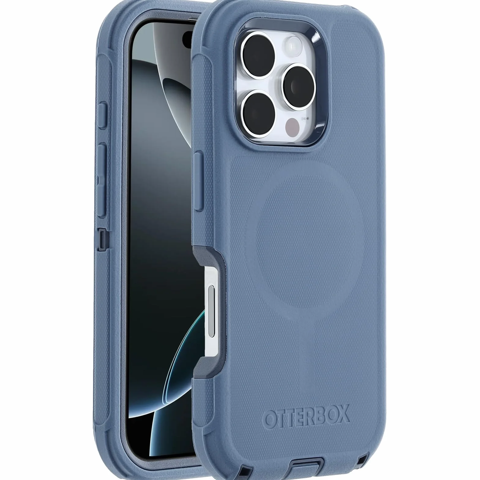 OtterBox Cover Defender Series MagSafe per iPhone 16 PRO, Custodia Protettiva Antiurto, a Prova di Caduta, Protezione Estrema, Testata 7X Norme Mil-Std 810G, Blu, Senza Retail Package