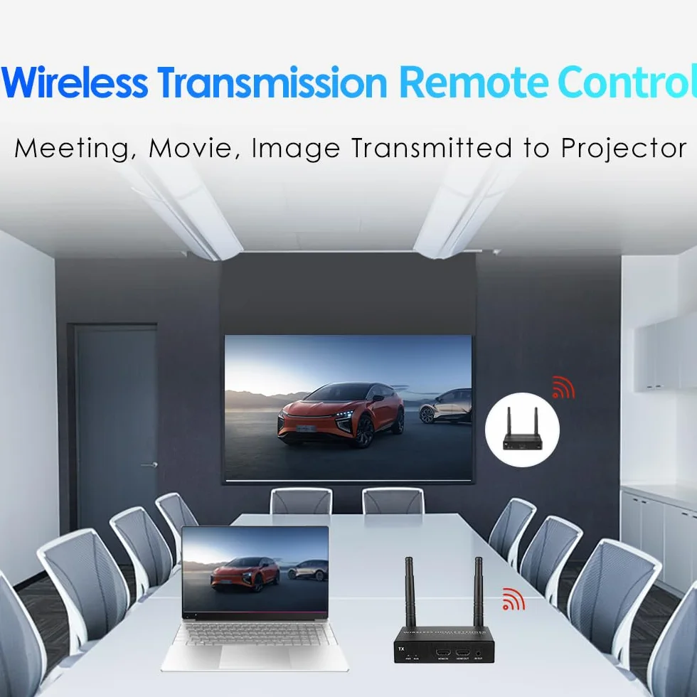 EXVIST Kit trasmettitore e ricevitore HDMI wireless 100M 1080P 60FPS con loop-out HDMI, Fino a 328 piedi, supporto IR, adatto per la trasmissione da PC, YouTube, Xbox One, PS4 a HDTV o proiettore