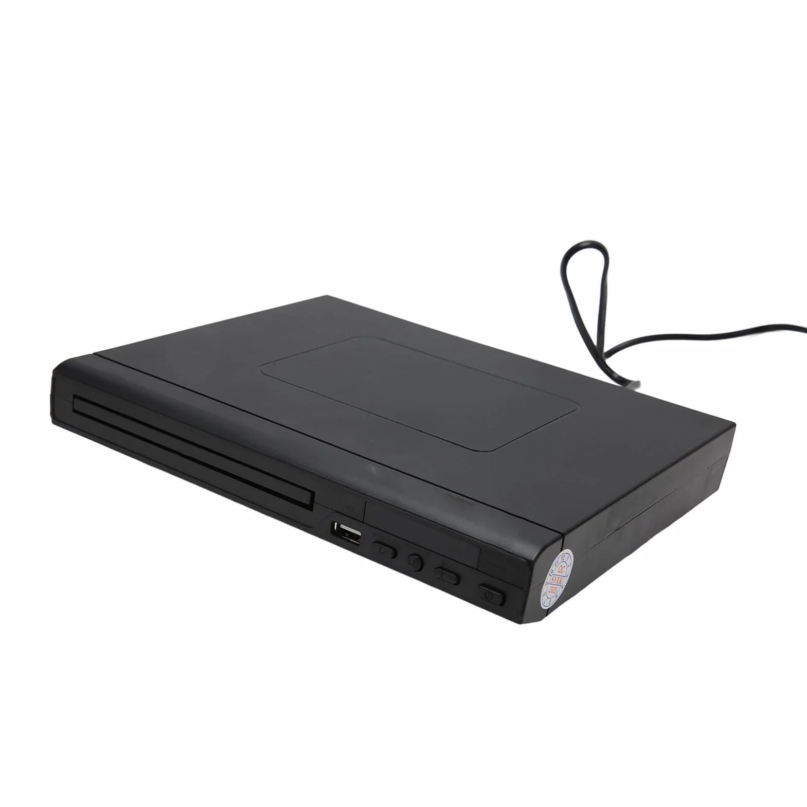 Asixxsix Mini lettore DVD, compatibile con DVD R RW JPEG CD R CD RW, scansione progressiva 720P Up Conversion, multilingua USB 2.0, con telecomando e (Spina europea)
