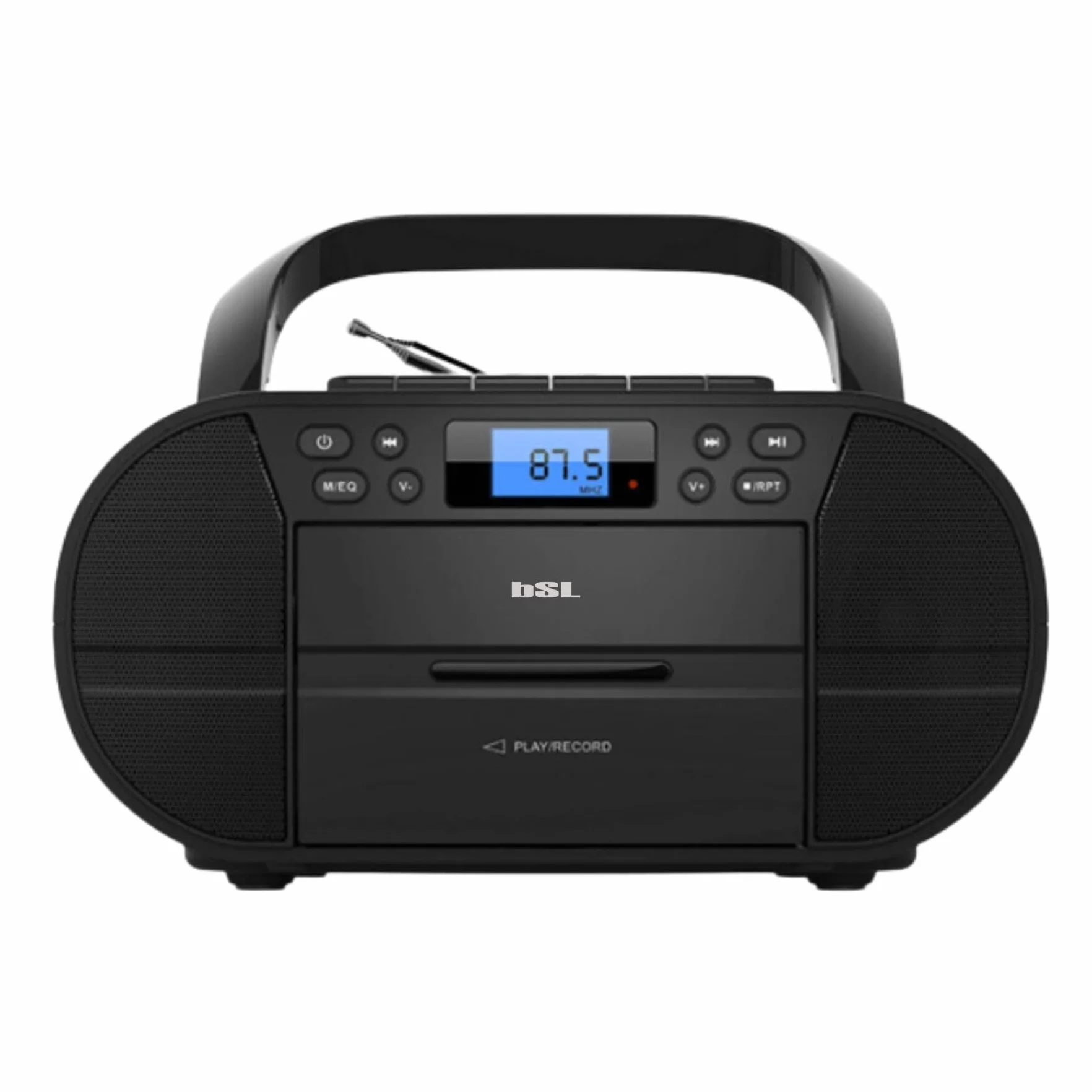 BSL Boombox Radio CD Portatile con Cassetta e Bluetooth JL2021A | 6W RMS | FM e USB | mp3 | Display LCD | AUX IN e Usb Cuffie