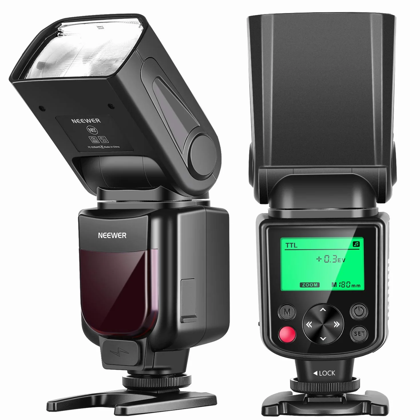 NEEWER 750II TTL Flash Speedlite con Schermo LCD per Nikon D4 D5 D60 D90 D300 D700 D750 D800 D810 D850 D3400 D5200 D7200