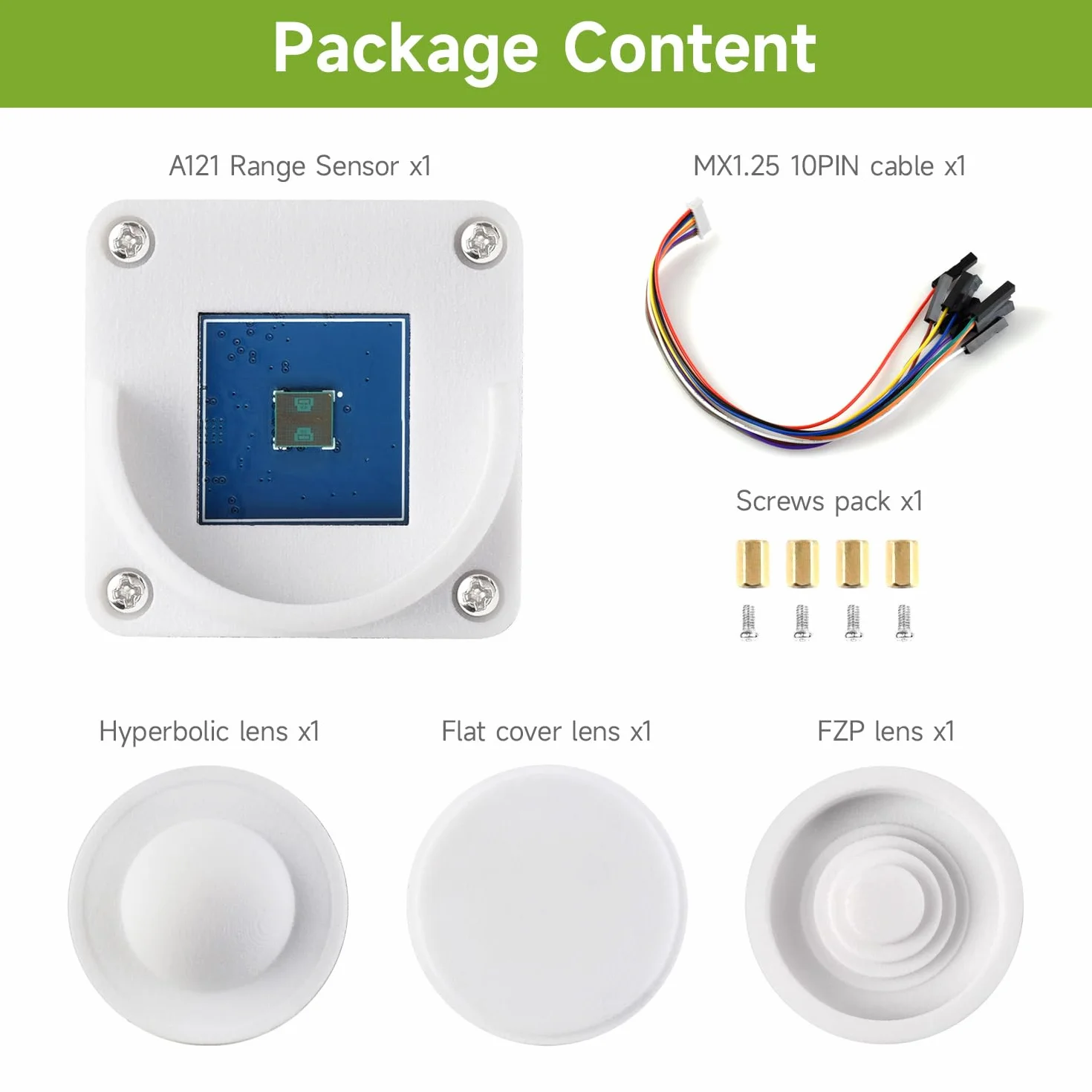 Waveshare A121 Range Sensor Box, A121 60GHz mmWave Radar Micro-Motion Detection Module, Based On Acconeer A121 Pulsed Coherent Radar (PCR) Sensor, Supports High-Precision Distance Measurements
