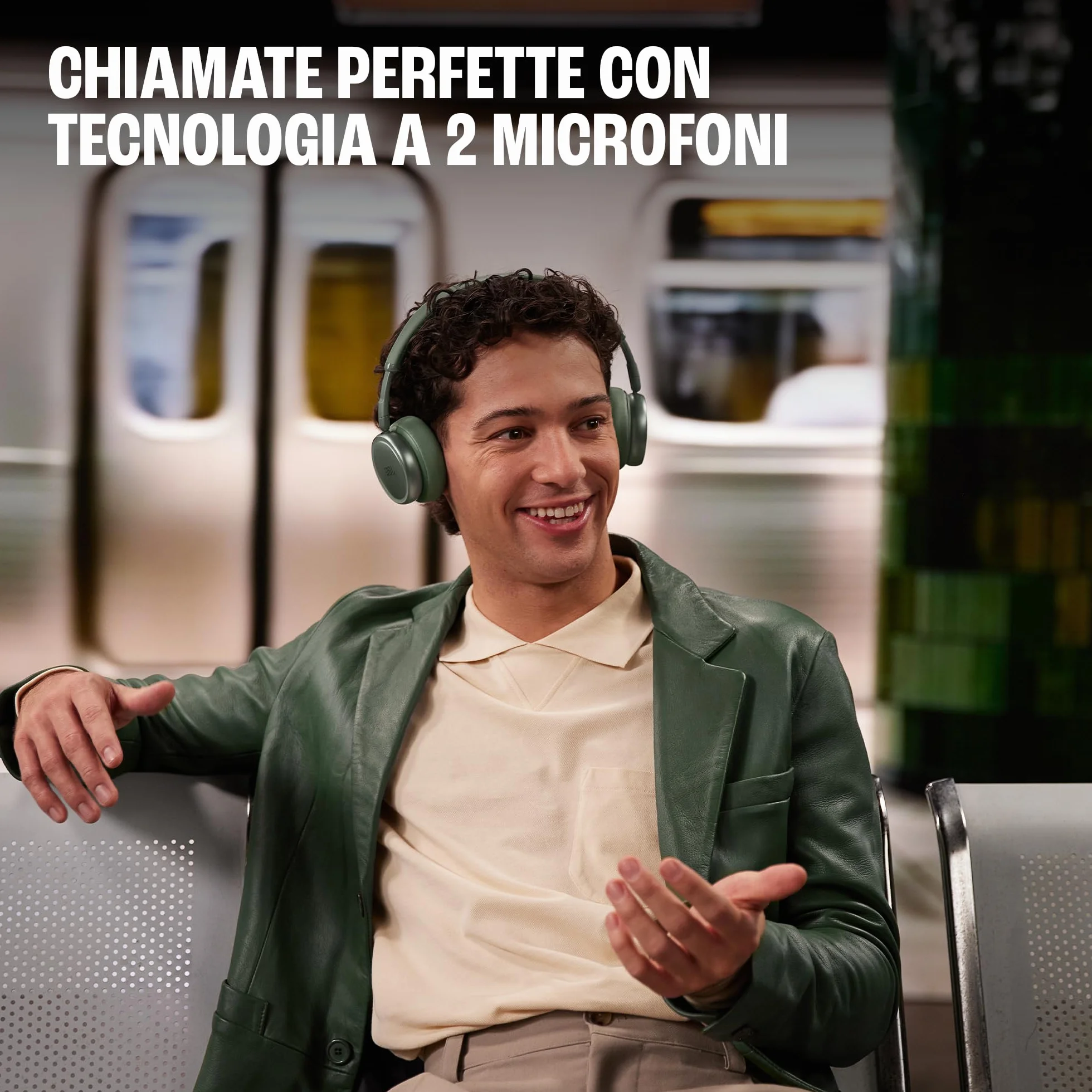 Cuffie On-Ear Bluetooth JBL Live 680NC con Cancellazione Adattiva del Rumore, Nero