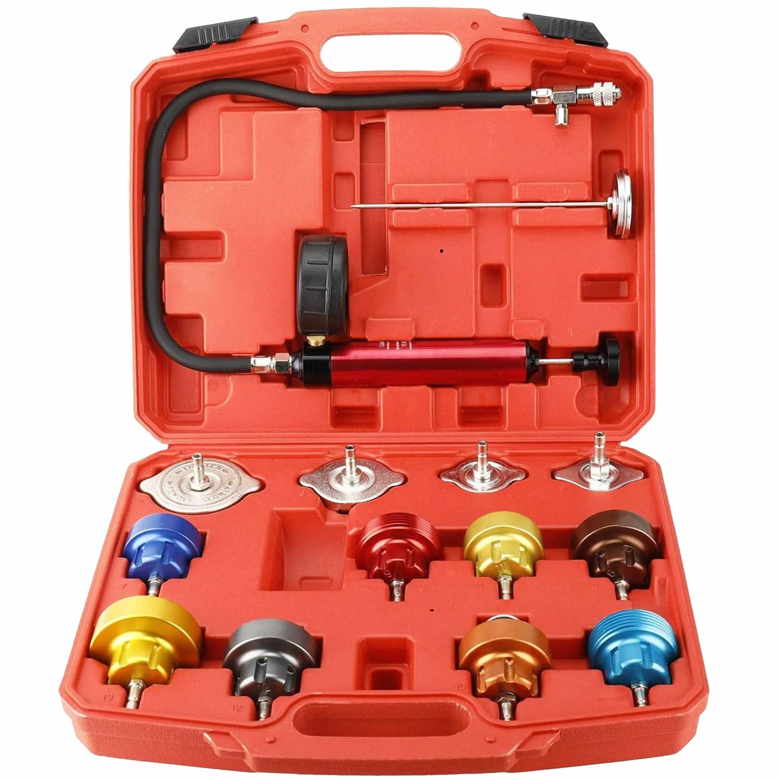 FreeTec Tester Pressione Radiatore Universale, Impianto Raffreddamento Test Perdite Refrigerante