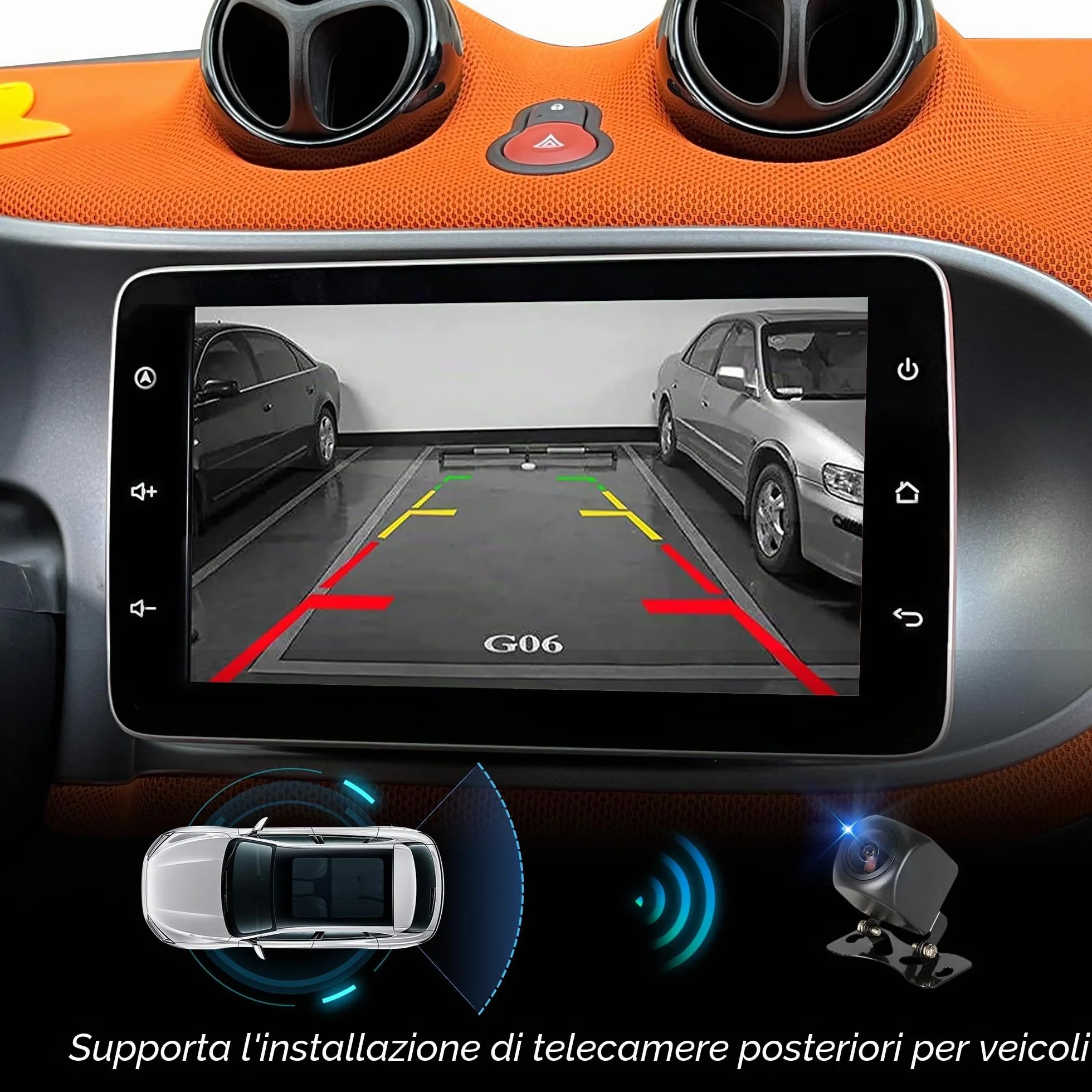 Per Smart Fortwo Forfour 453 (2015-2019) CarPlay Radio Dash Kit 9 pollici Touch Screen Aggiornamento Android Auto Full Screen Netflix Spotify Android 13 Navigazione GPS Supporta telecamere di backup