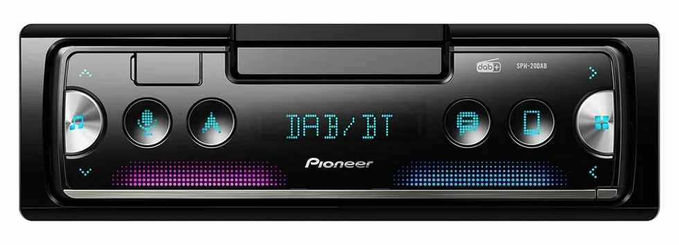 Pioneer SPH-20DAB, 1DIN Autoradio con RDS e DAB+, Bluetooth, USB per MP3, WMA, WAV, FLAC, supporto per Android, controllo da iPhone, Smart Sync App