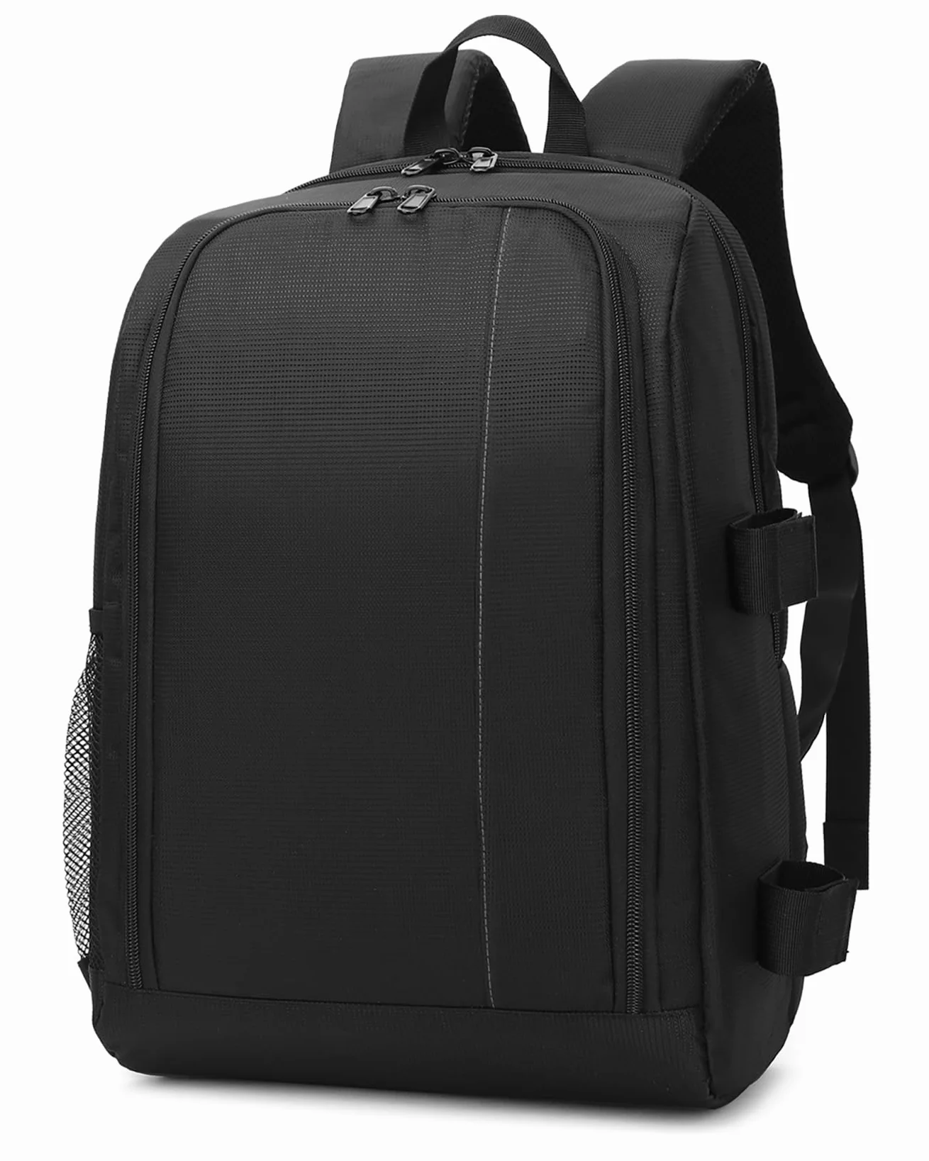 Zaino Fotografico Professionale per Reflex, 45x30x20cm, Borsa Fotografica Imbottita Impermeabile Grande per Fotocamera 3-4 Obiettivi, Laptop fino 15.6" (Nero-grigio)