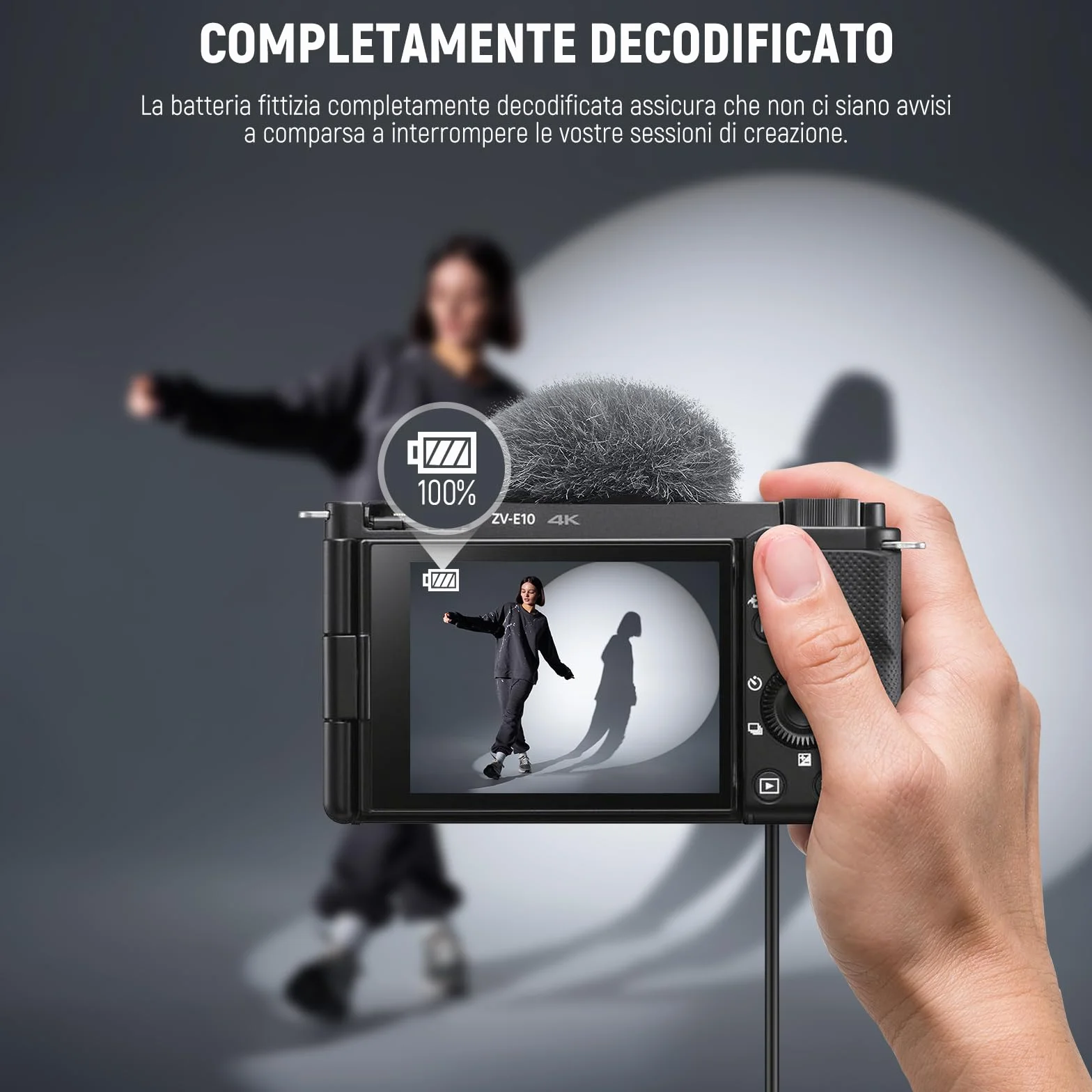 NEEWER D Tap a NP-FW50 Batteria Fittizia, Cavo per Batteria con Attacco a V, Alimentazione Continua Stabile per Sony ZV-E10 A3000 A5000 A5100 A6000 A6100 A6300 A6400 A6500 A7 II A7R II A7S II, VP-FW50