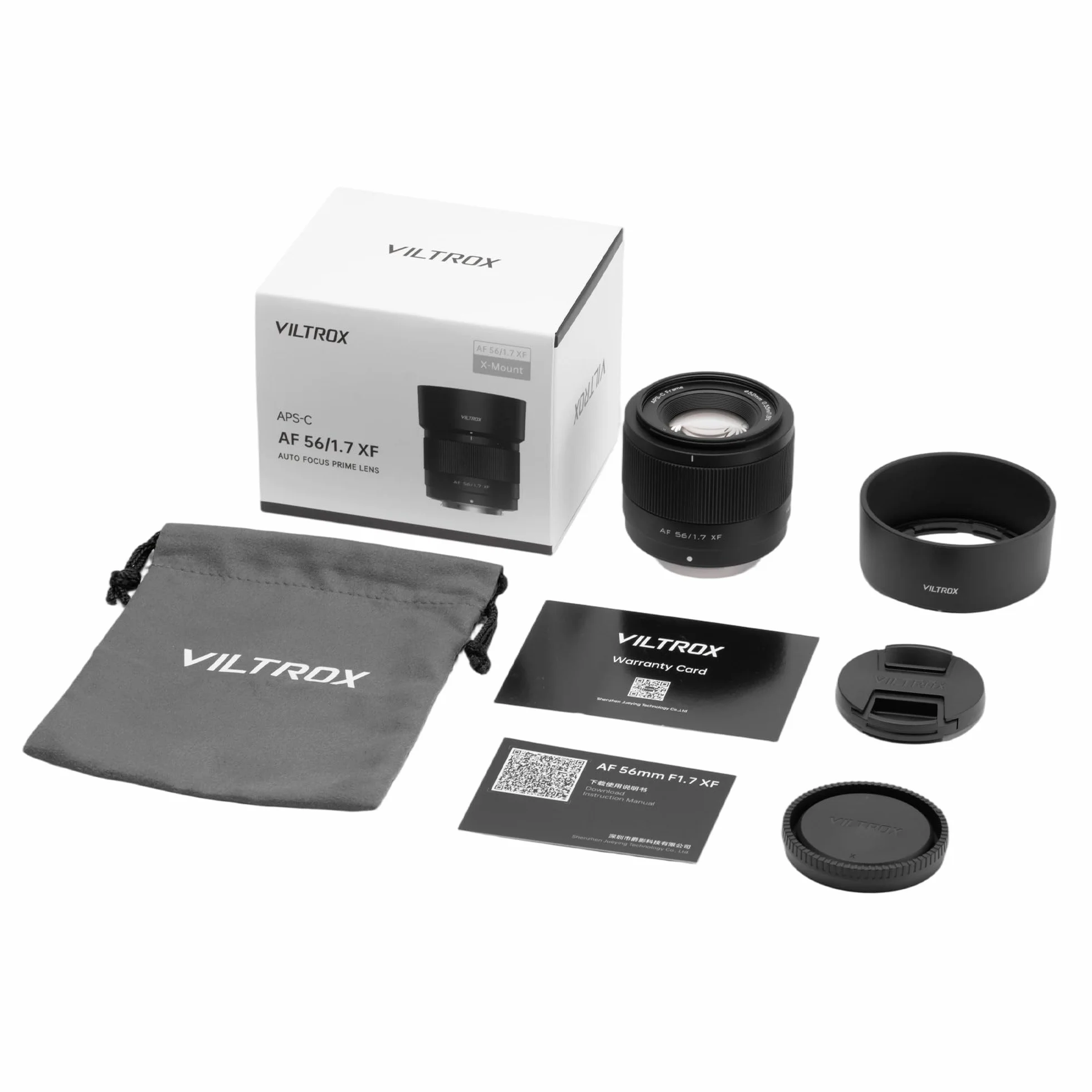 VILTROX 56 mm f1.7 XF, obiettivo APS-C AF 56 mm f/1.7 X-Mount per Fuji x Mount, obiettivo primo standard per fotocamere Fujifilm X-Mount X-T5 X-T4 X-T30 II X-S10 X-T200 X-T30 X-H1 X-H2 X-T3 X-T100