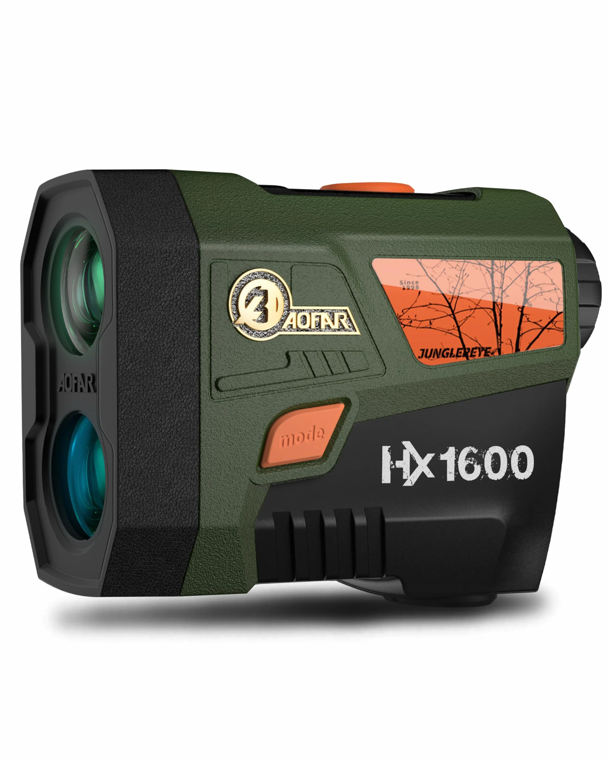 AOFAR HX1600 Telemetro Laser per Caccia e Outdoor, Misuratore di Distanza 1600 Iarde, Display OLED Bicolore, Misurazione Angolare e Distanza Orizzontale, Modalità Scansione e Velocità, IPX4
