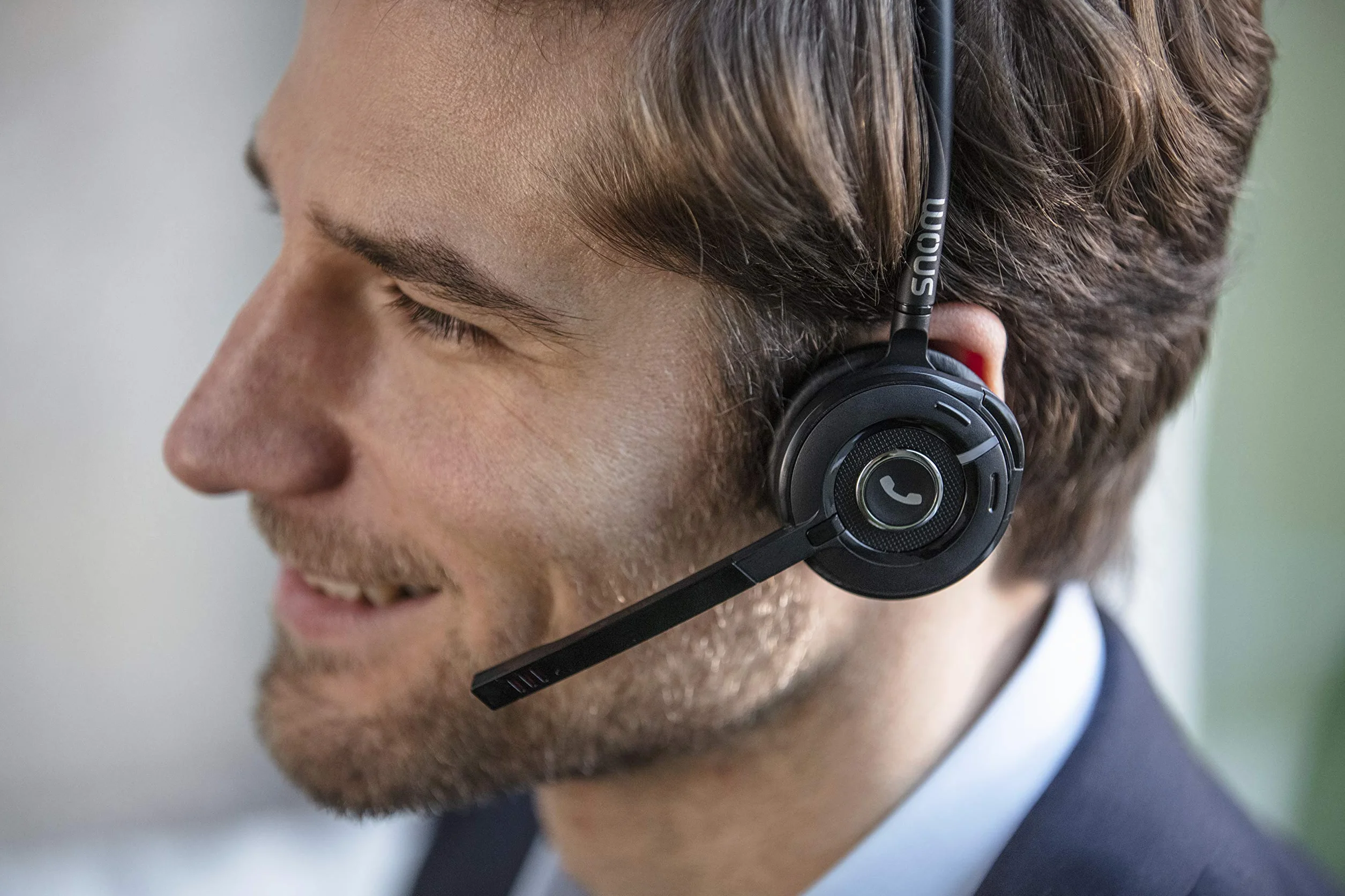 SNOM A190 DECT Cuffia (multicell, HD audio, la riduzione del rumore, stand-alone e modalità accoppiato, Handover & roaming in configurazione multi cella); Nero; 00004444