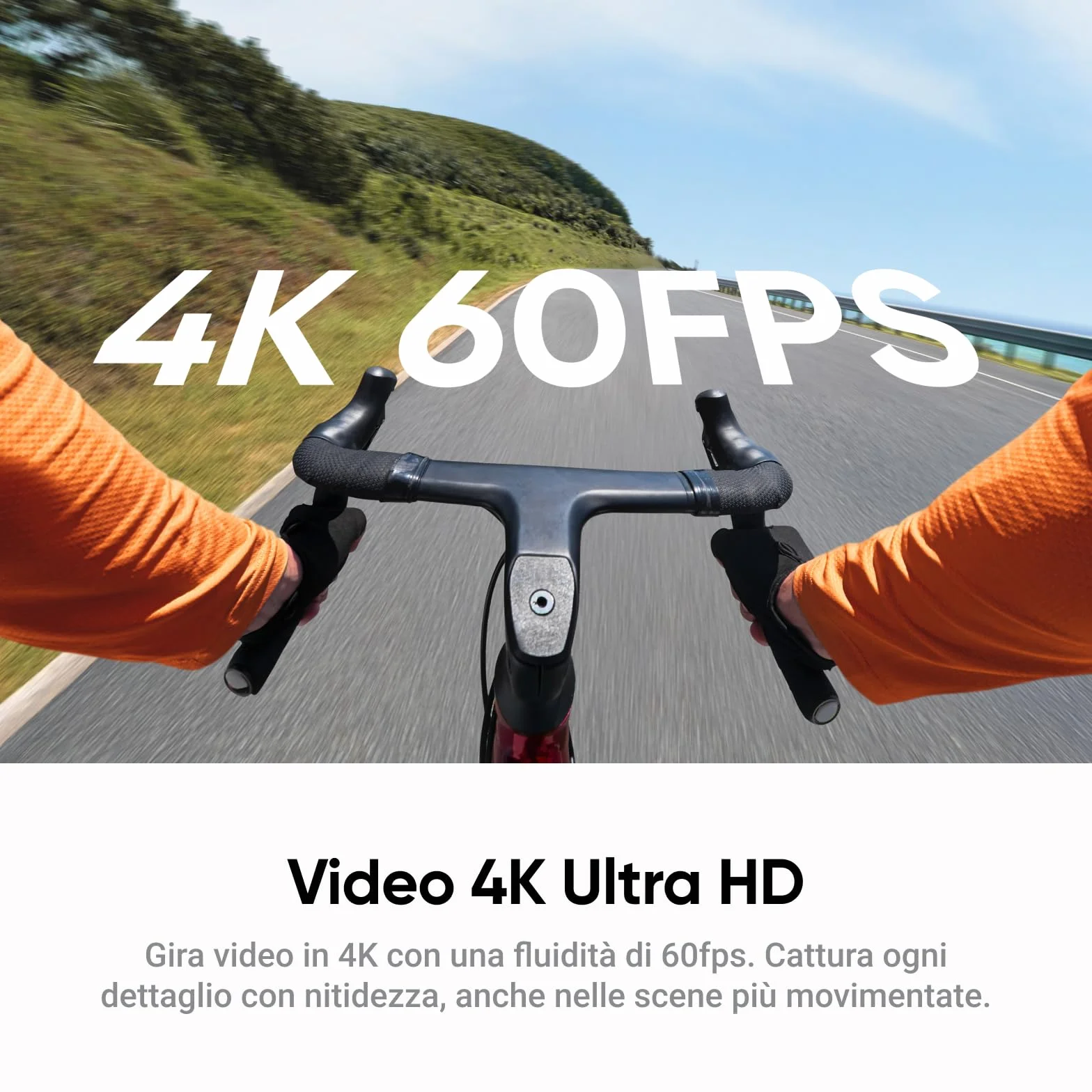 Insta360 GO Ultra Pack Ciclismo Nero Notte- action cam mini 4K a mani libere, indossabile, superba in bassa luce, montala ovunque, stabilizzazione FlowState, 200 min di carica, bici e corsa