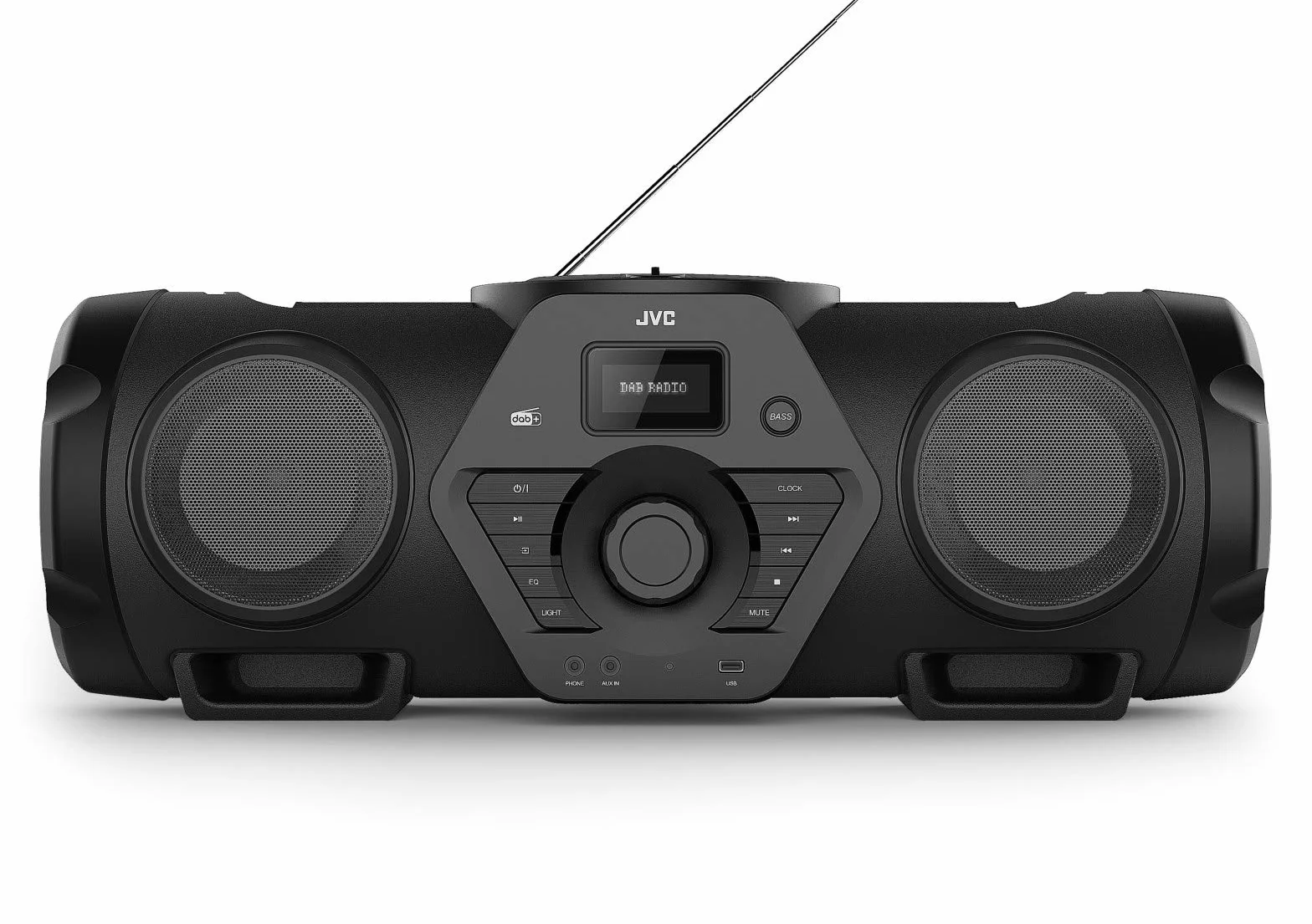 JVC RV-NB300DAB - Boomblaster con CD, USB, DAB+ e streming audio Bluetooth