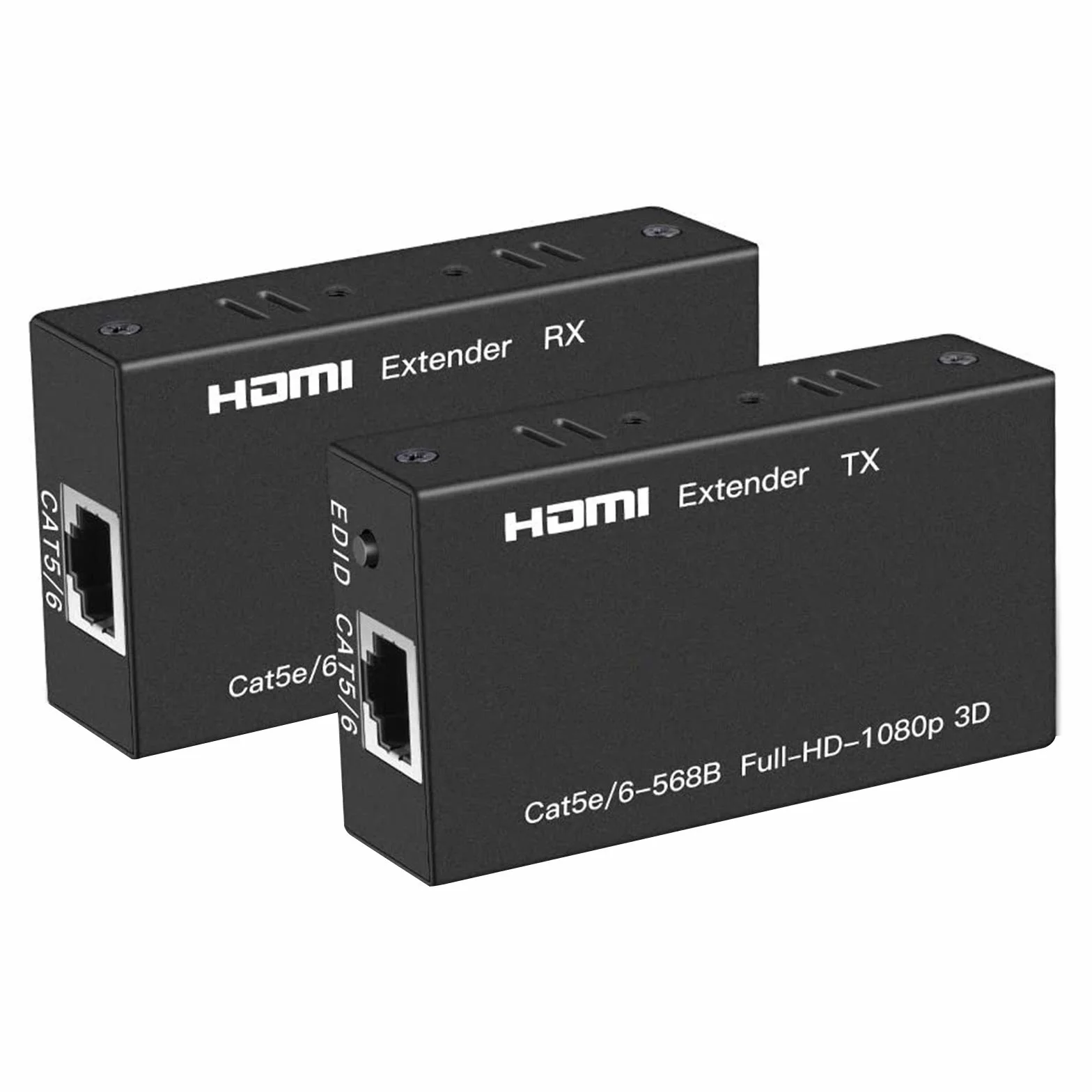 HDMI Extender Transmitter Extensions 60M Cat 6/5E Receiver Supporta Full HD 1080P 3D HDCP EDID Hdmi Estensori per TV DVD Laptop PC Sky（Trasmettitore+UTP+RJ45+Ricevitore）