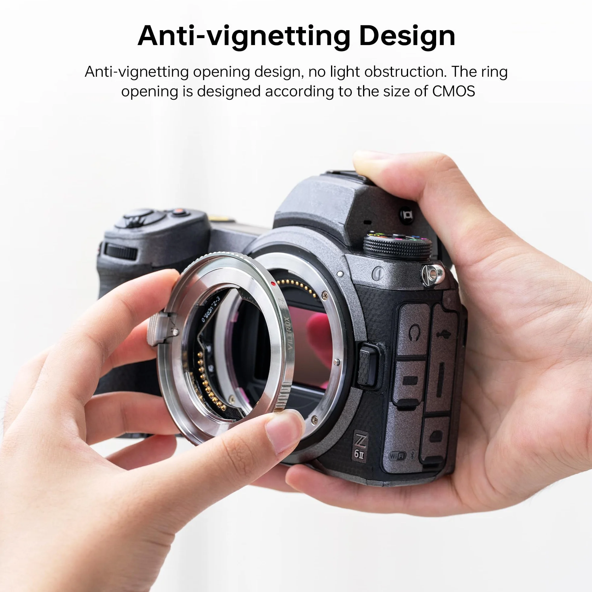 VILTROX E-Z Adattatore per obiettivo, convertitore per obiettivo autofocus Anello adattatore compatibile con obiettivi attacco E per fotocamere mirrorless Nikon attacco Z Z5 Z50 Z6 Z6II Z7 Z7II Zfc