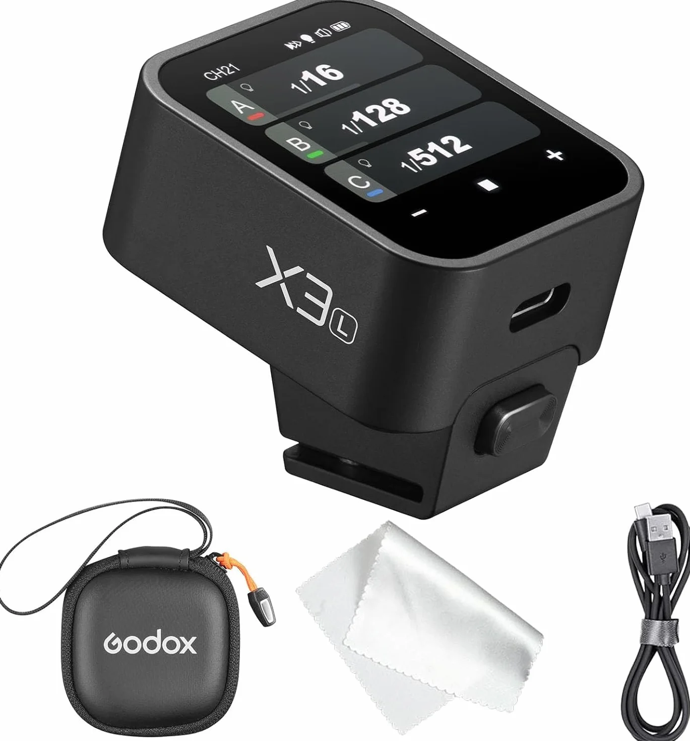 Godox X3L Trigger Touchscreen TTL per LEICA, 2.4G Wireless Flash Trigger, HSS 1/8000s, 32 Canali & 99 ID, Batteria Integrata USB-C, Controllo Modelling Light/Zoom, Compatibile con Sistema Godox X