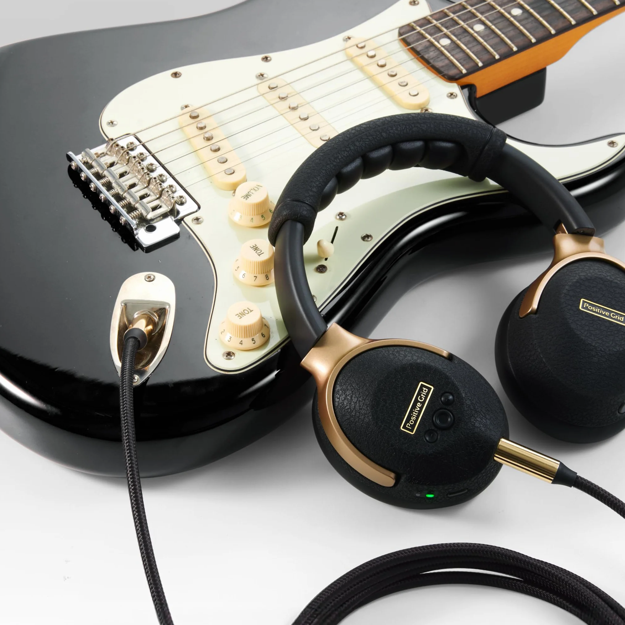 Positive Grid Spark NEO Core – Cuffie Smart Cablate per Chitarra con Driver Audio Personalizzati, Isolamento Acustico, Bluetooth e App con Funzioni IA per Chitarra Elettrica, Acustica e Basso