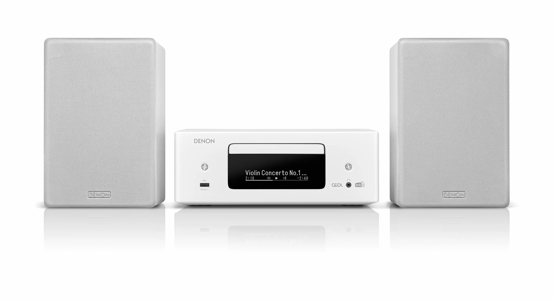 Denon CEOL N-12DAB Impianto compatto HiFi amplificatore con altoparlanti lettore CD streaming HEOS Multiroom Bluetooth WLAN AirPlay 2 compatibile Alexa 2 ingressi TV ottici radio
