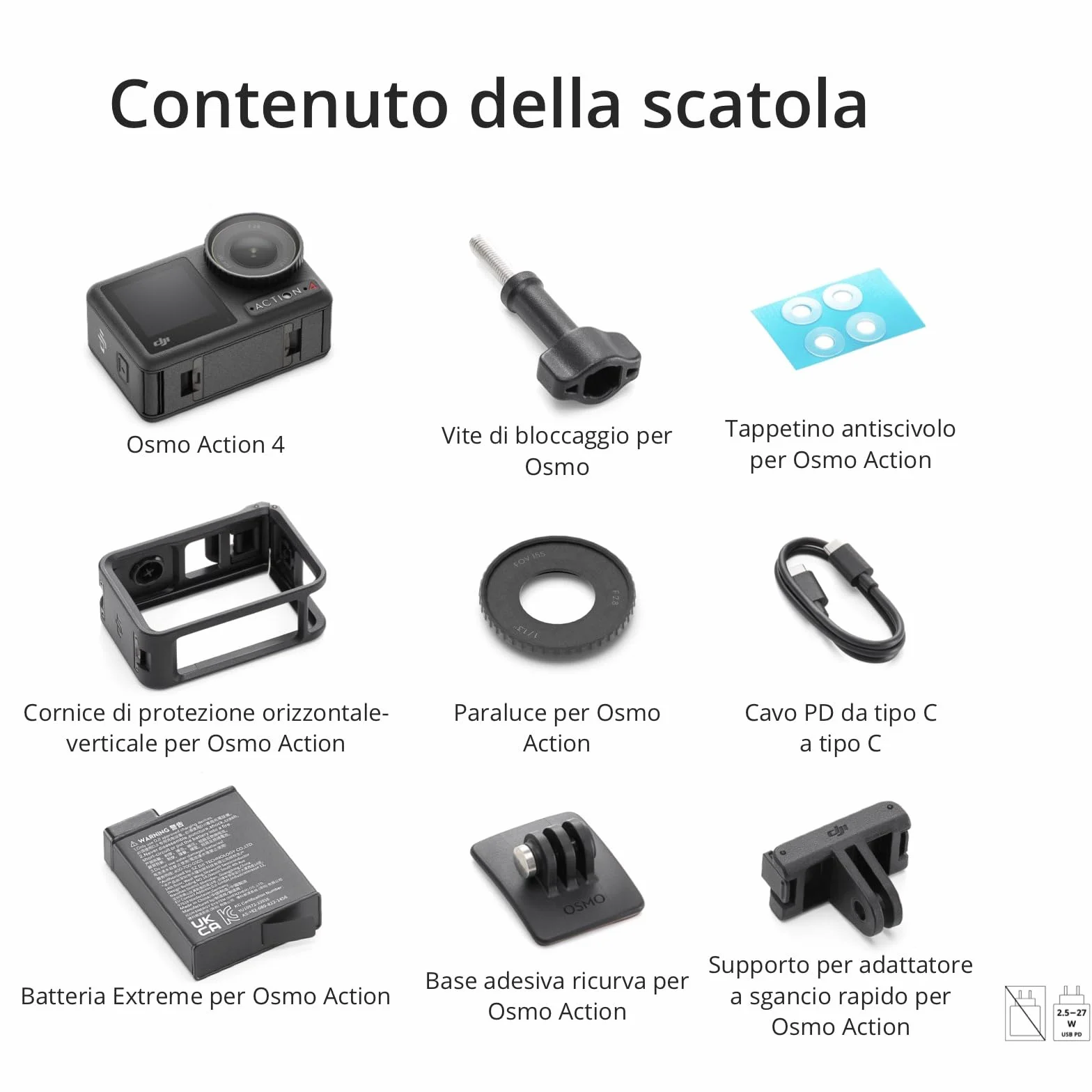 DJI Osmo Action 4 Combo Standard cam impermeabile 4K/120fps con sensore 1/1.3”, incredibili immagini con scarsa illuminazione, prestazioni cromatiche a 10 bit e D-Log M, batteria da 1770 mAh