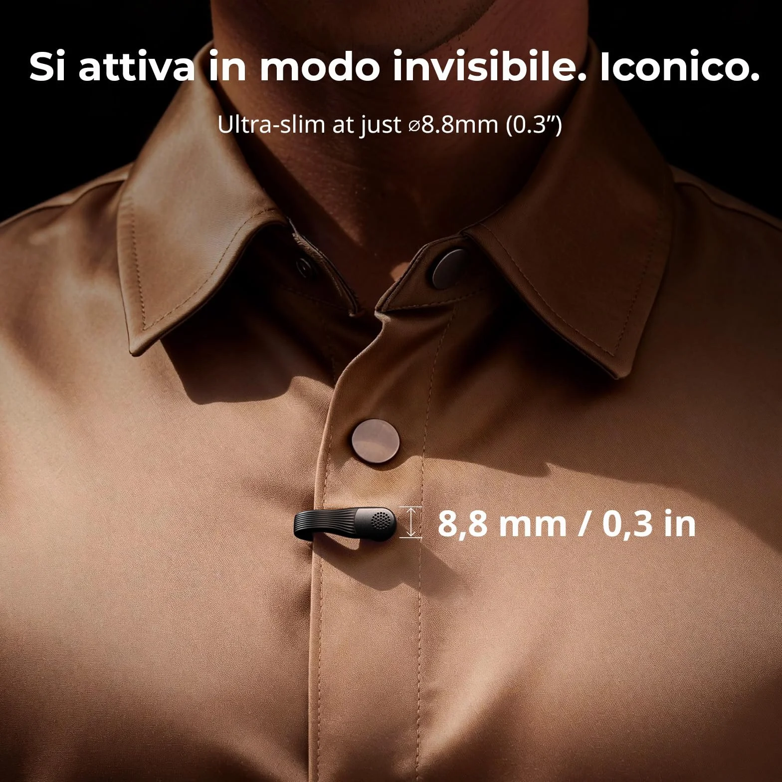 SMALLRIG Microfono Wireless S70-C2 con Adattatore USB-C per Telefoni/ Tablet, Microfono Invisibile e Leggero per il Vogging, Registrazione di Alta Qualità a 48 kHz/24 bit, Riduzione del Rumore - 5717