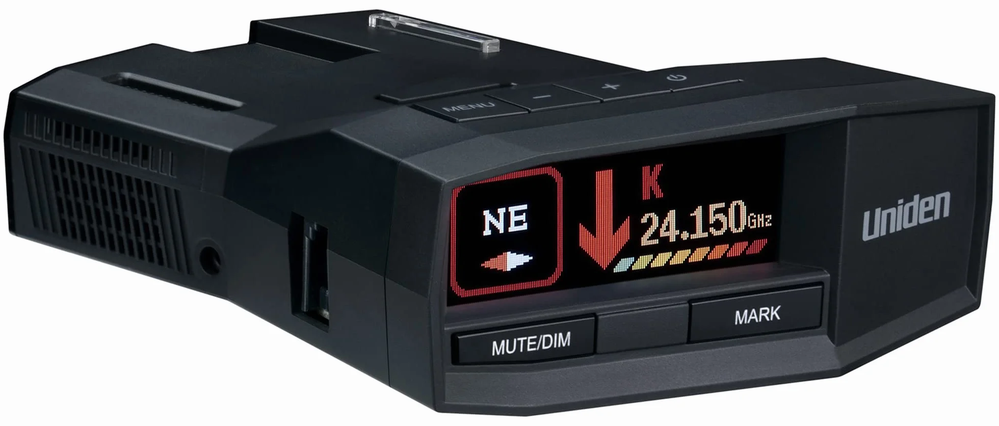 Uniden R8W (nuovo modello) Rilevatore laser/radar a lungo raggio, consapevolezza a 360°, frecce direzionali, Wi-Fi, Bluetooth, GPS, avvisi vocali in tempo reale, avvisi luce rossa e autovelox, app R
