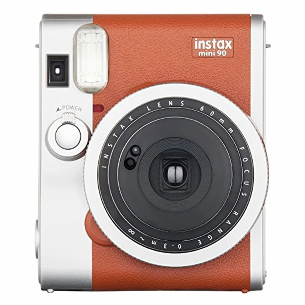 Fujifilm Instax Mini 90 Brown Fotocamera Istantanea per Stampe Formato 62 x 46 mm, Marrone/Argento
